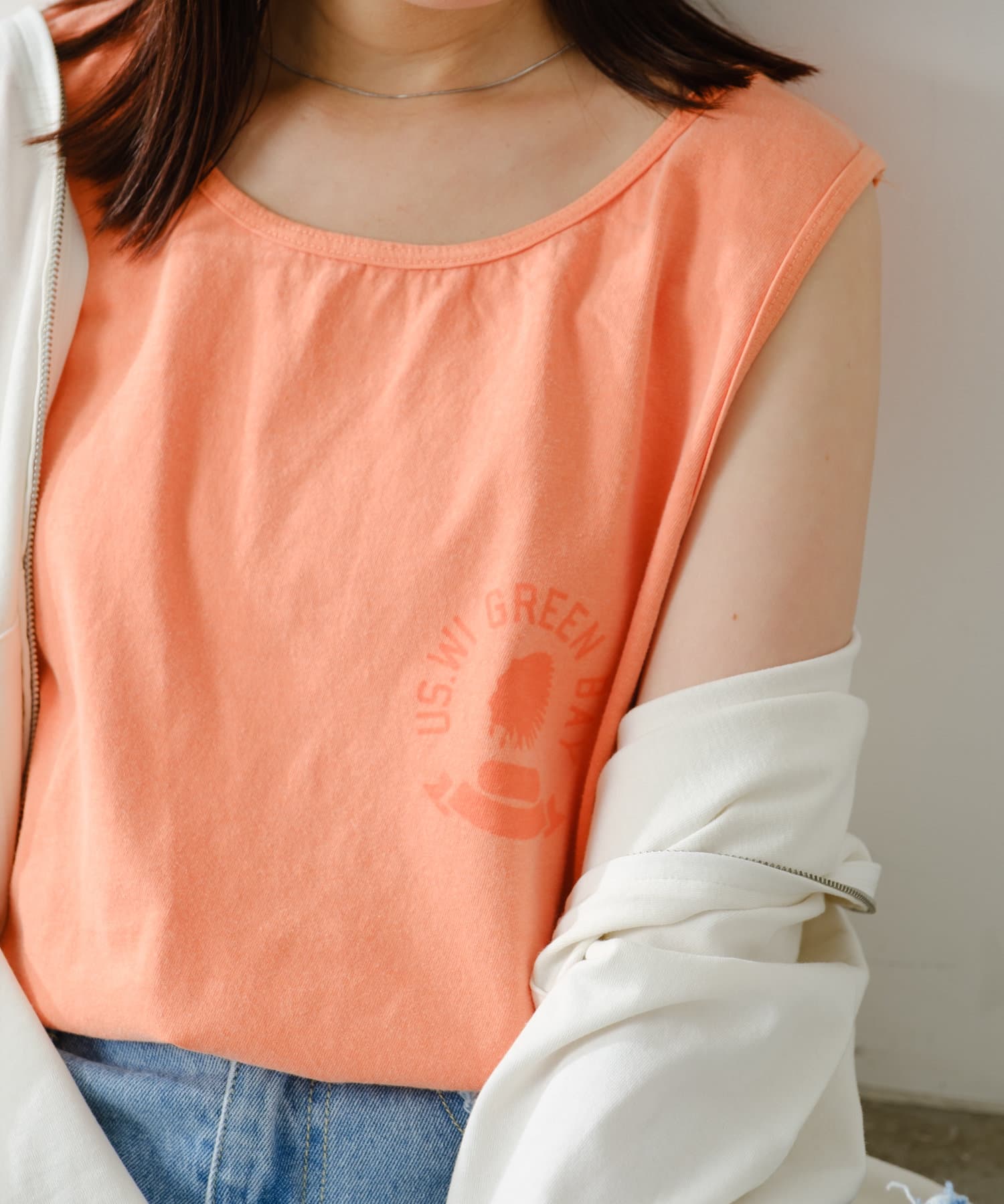 OUTLET(アウトレット) 【Kastane】サンフェードロゴタンクトップ