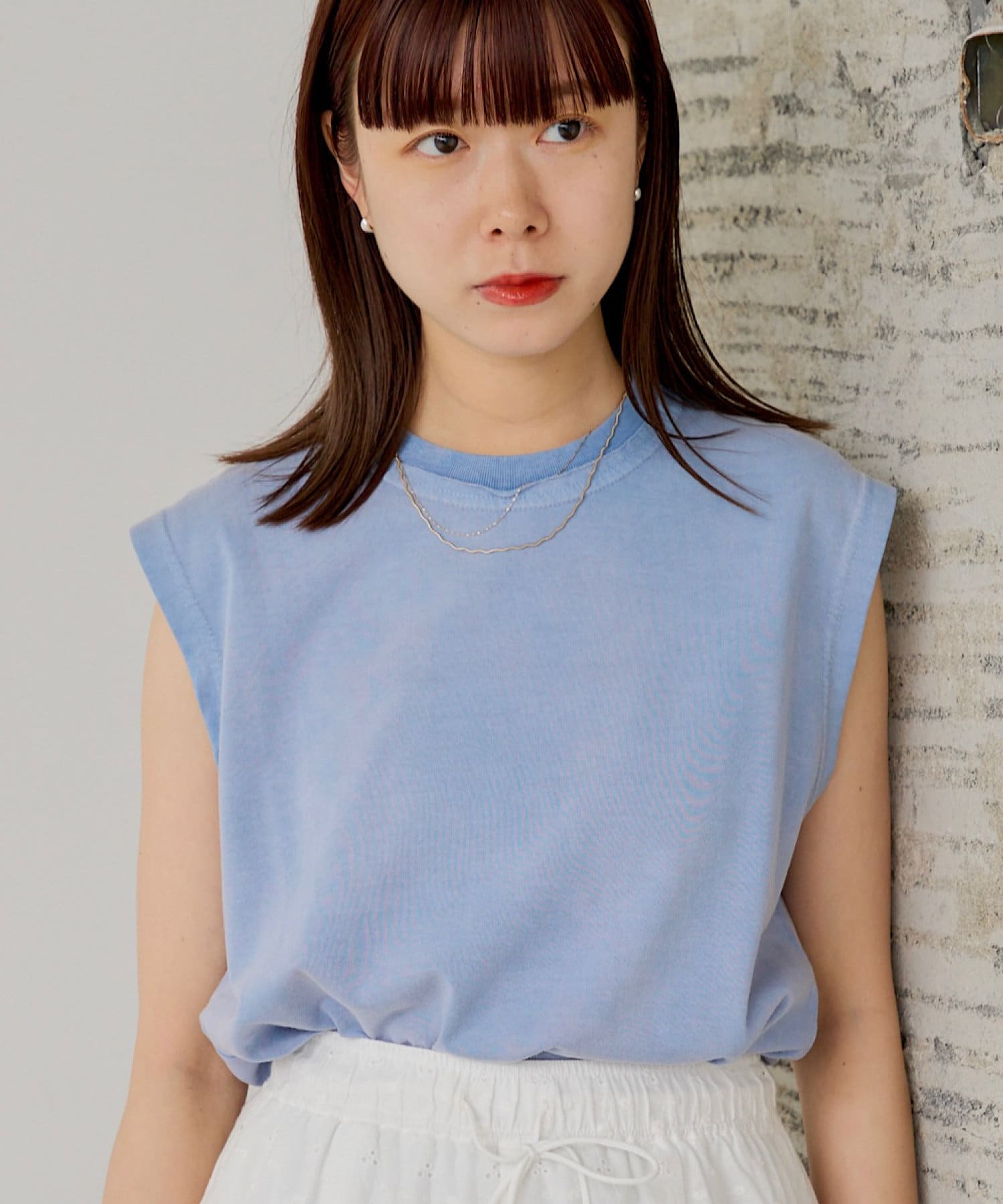 OUTLET(アウトレット) 【Kastane】サンフェードスリーブレスTシャツ