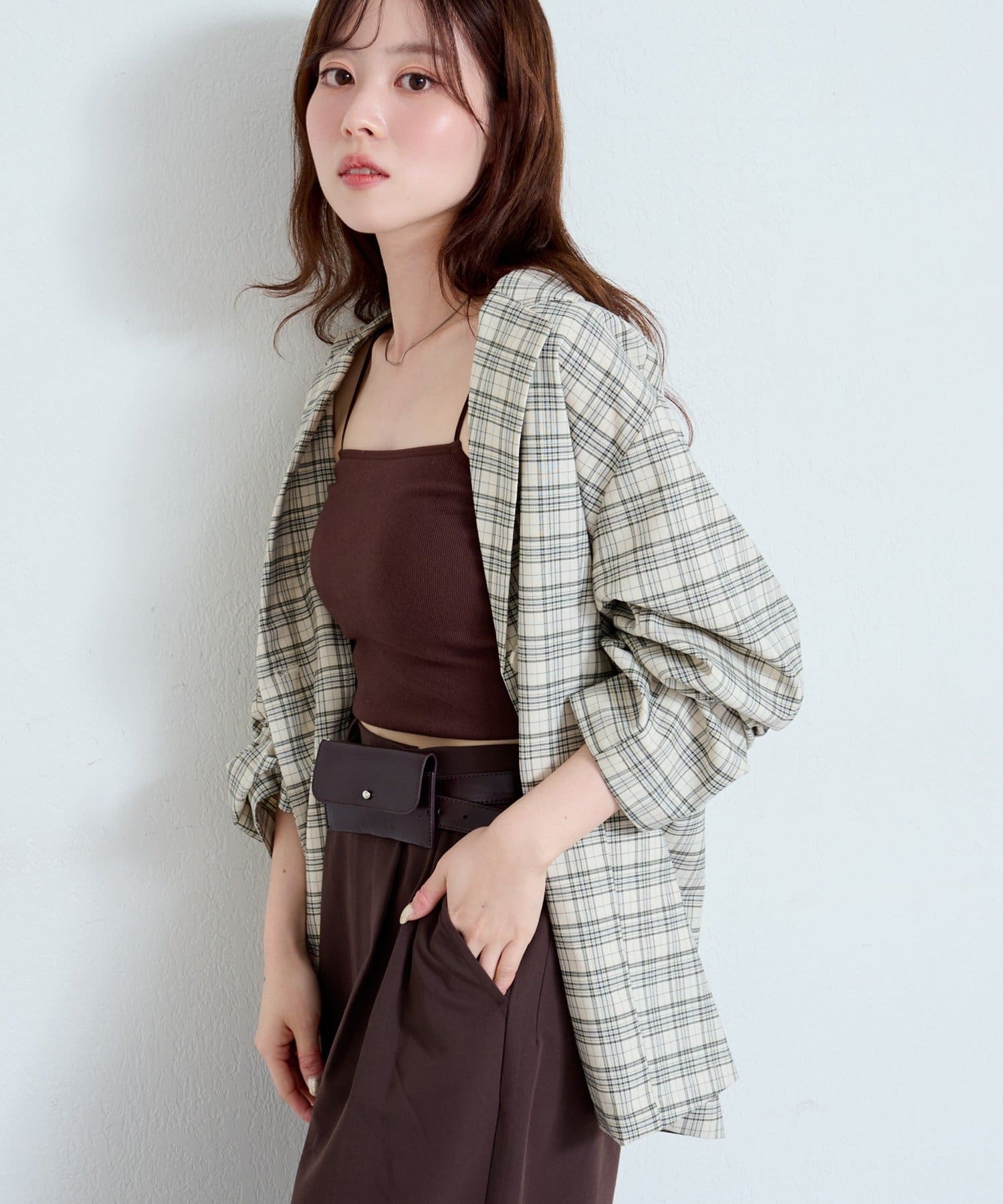 OUTLET(アウトレット) 【Kastane】チェックシャツジャケット