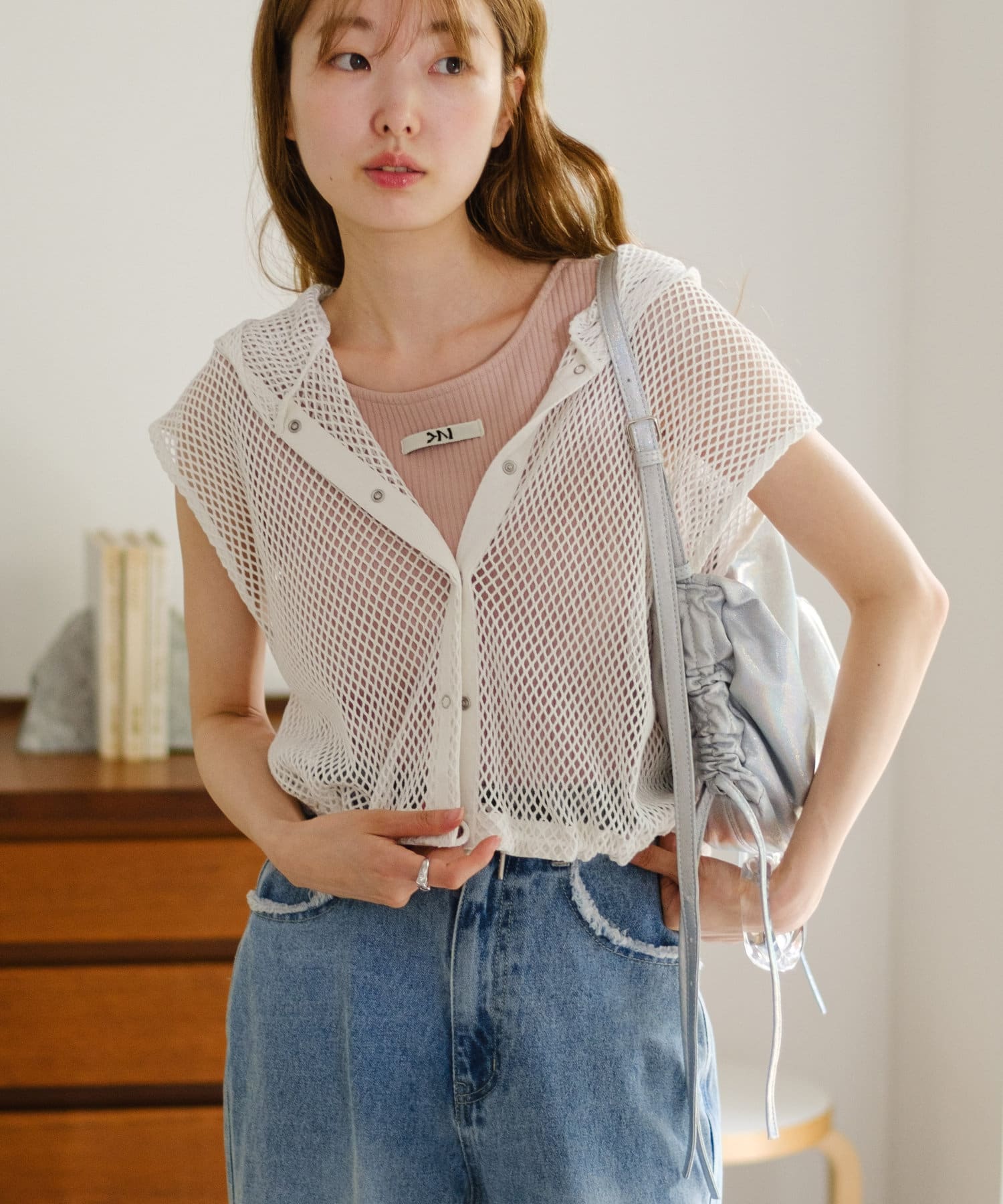 OUTLET(アウトレット) 【Kastane】メッシュノースリパーカー