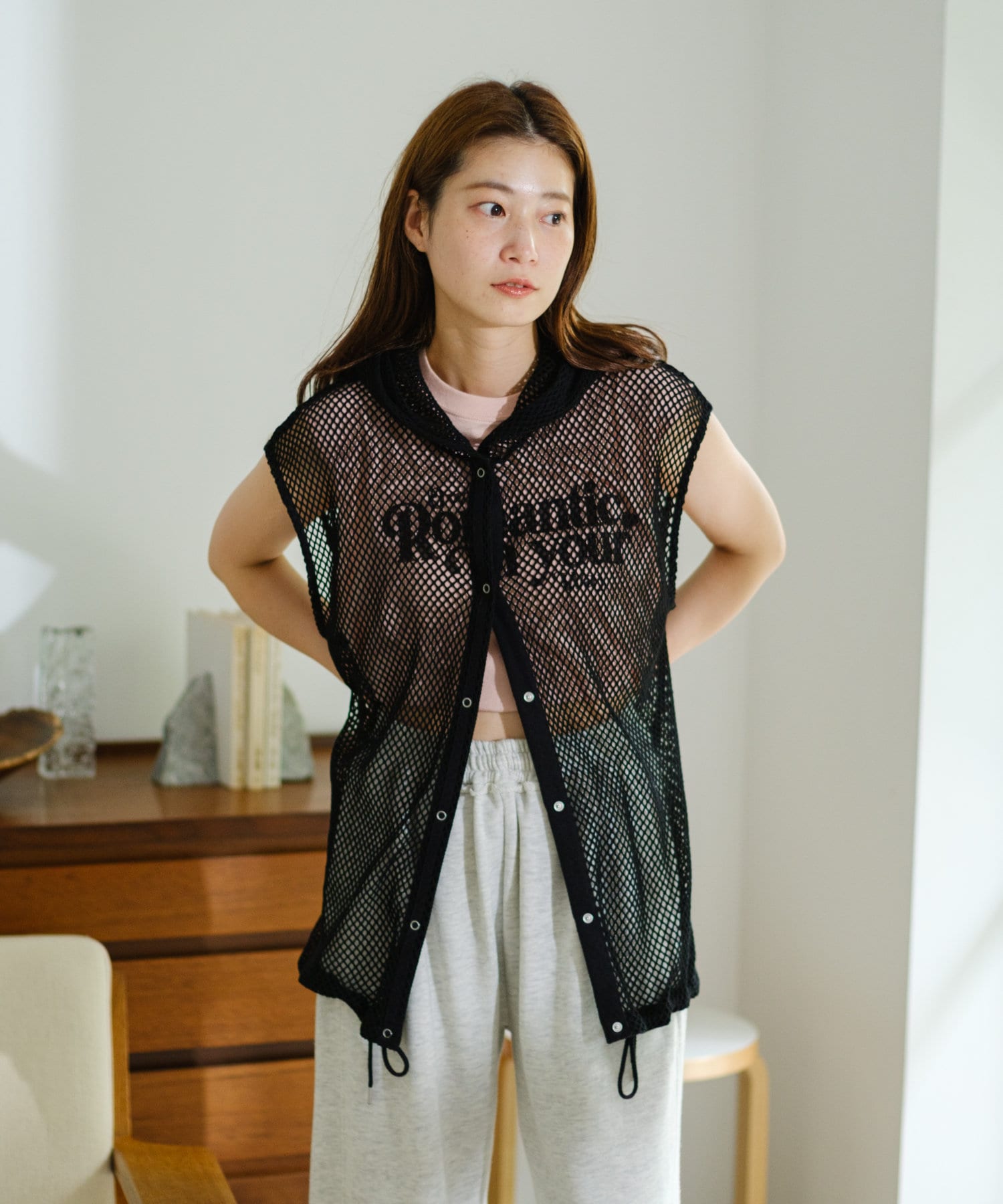 OUTLET(アウトレット) 【Kastane】メッシュノースリパーカー