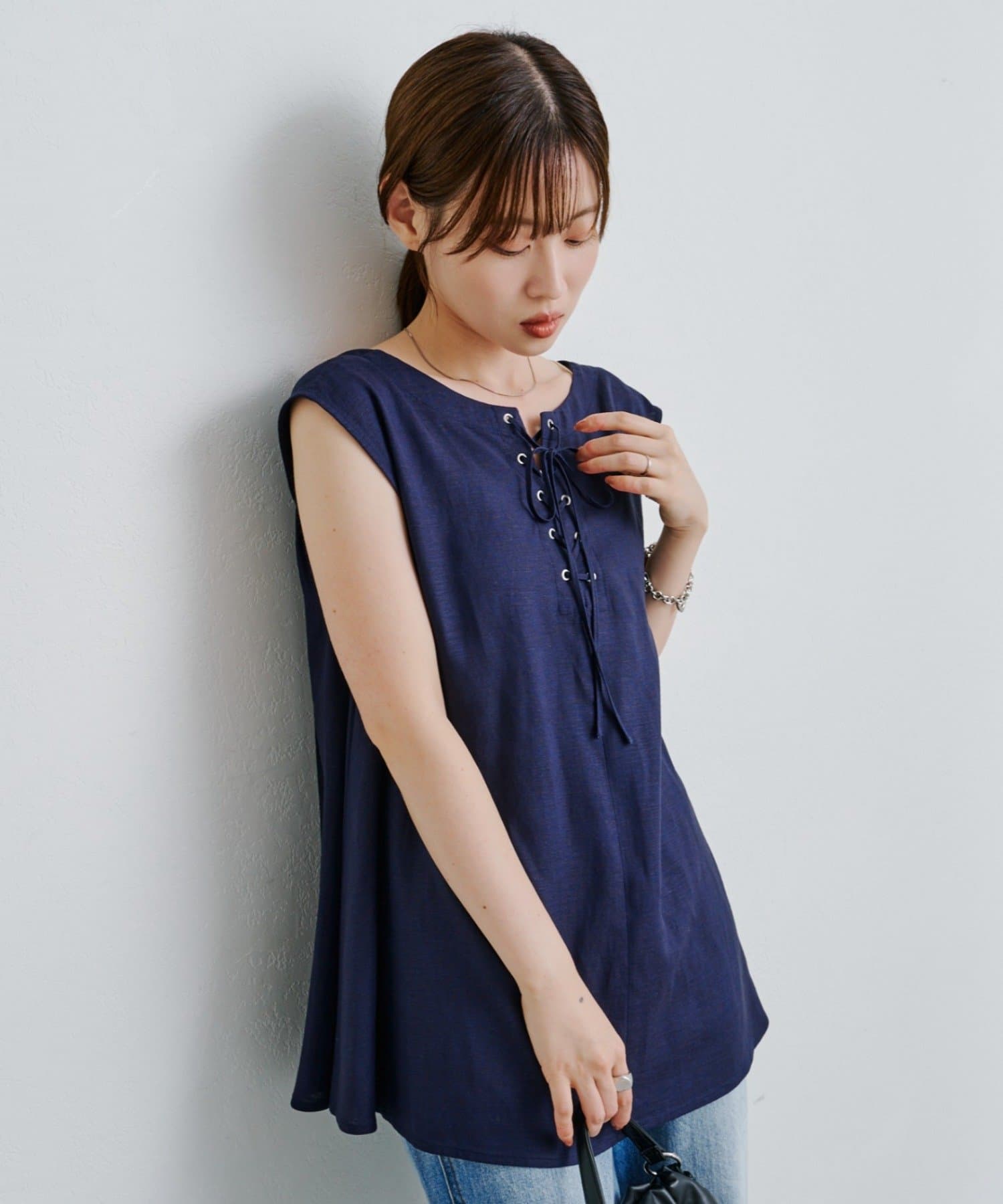 OUTLET(アウトレット) 【Kastane】B 編み上げベスト