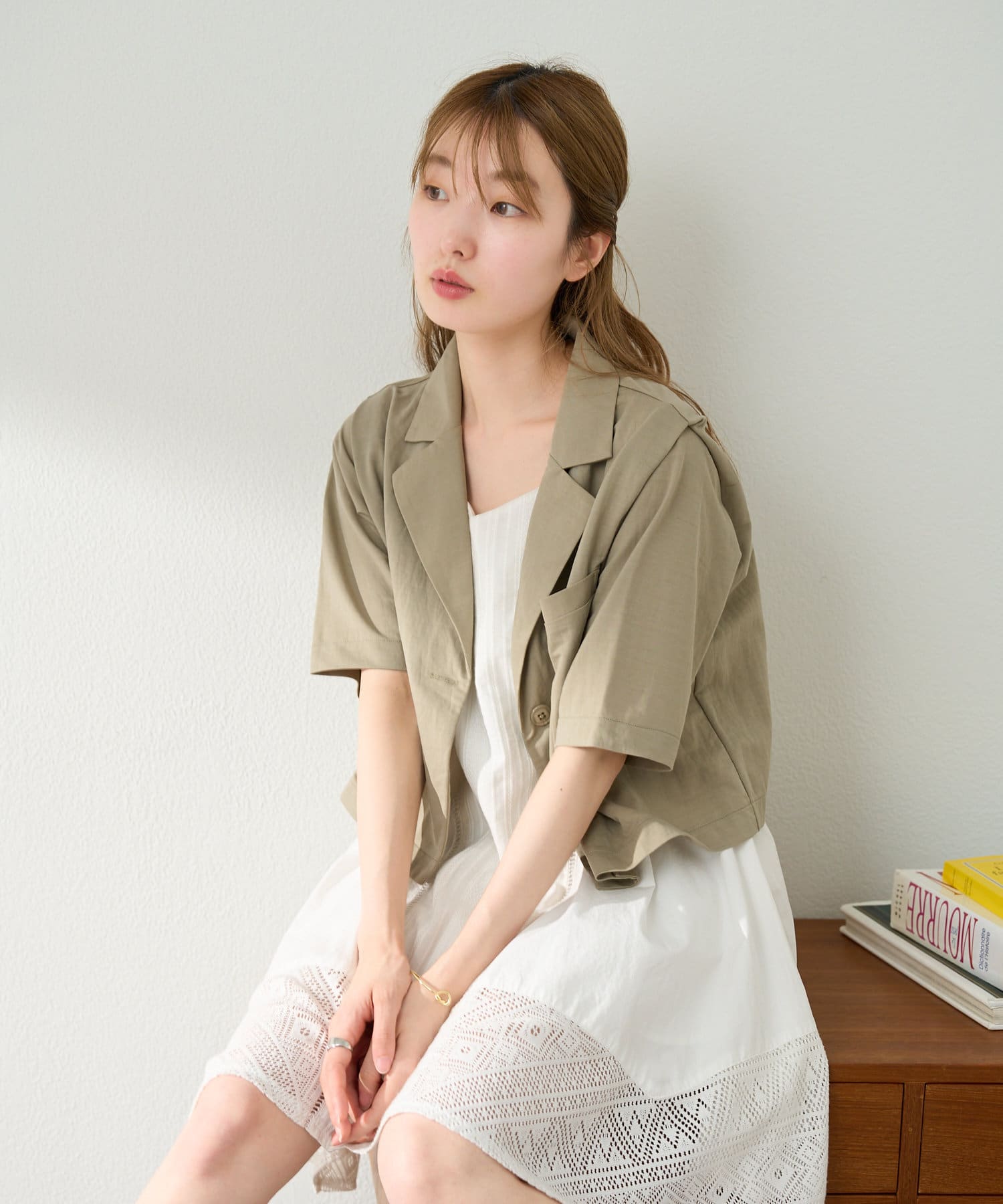 OUTLET(アウトレット) 【Kastane】半袖タックジャケット