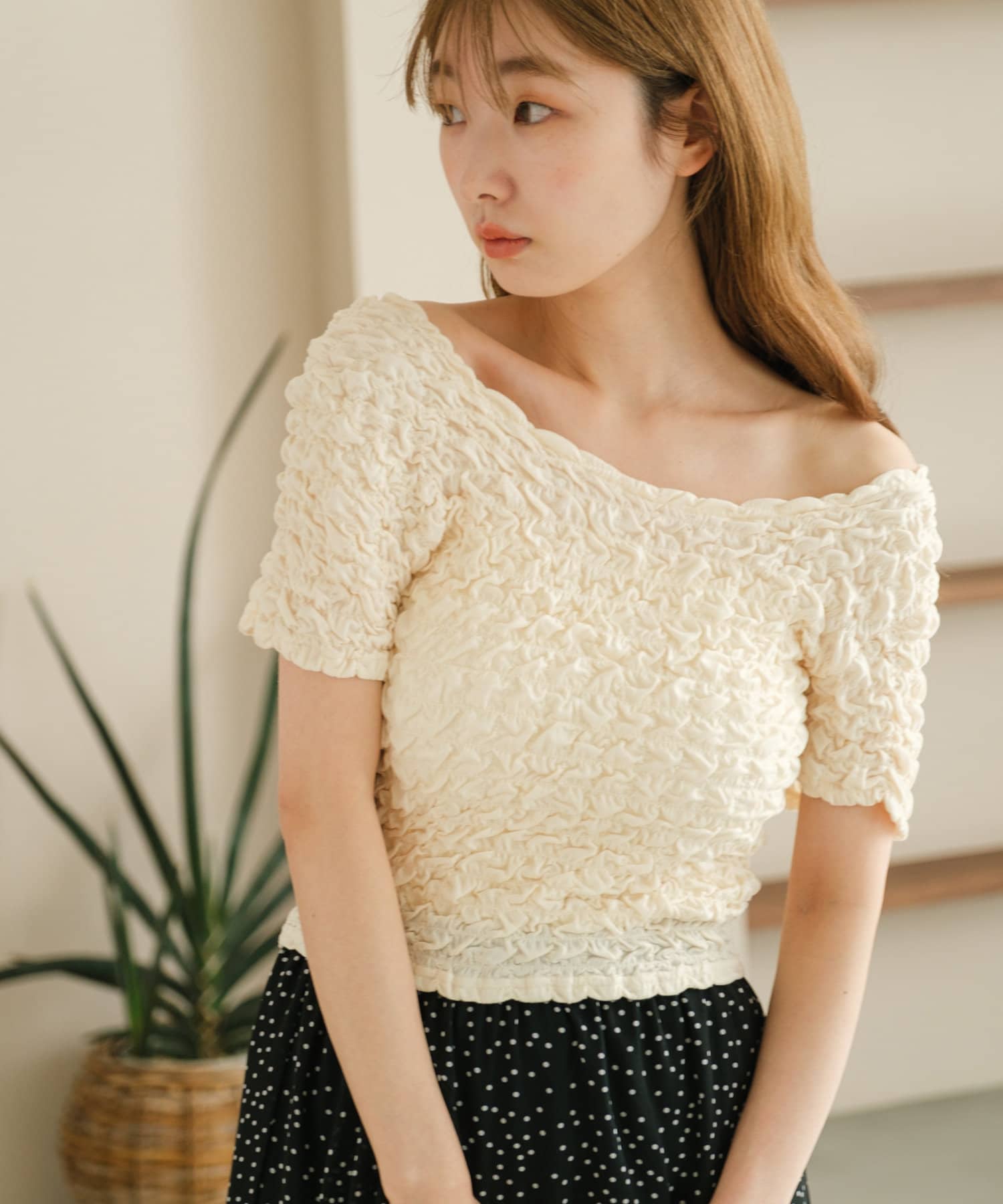 OUTLET(アウトレット) 【Kastane】シャーリングTee