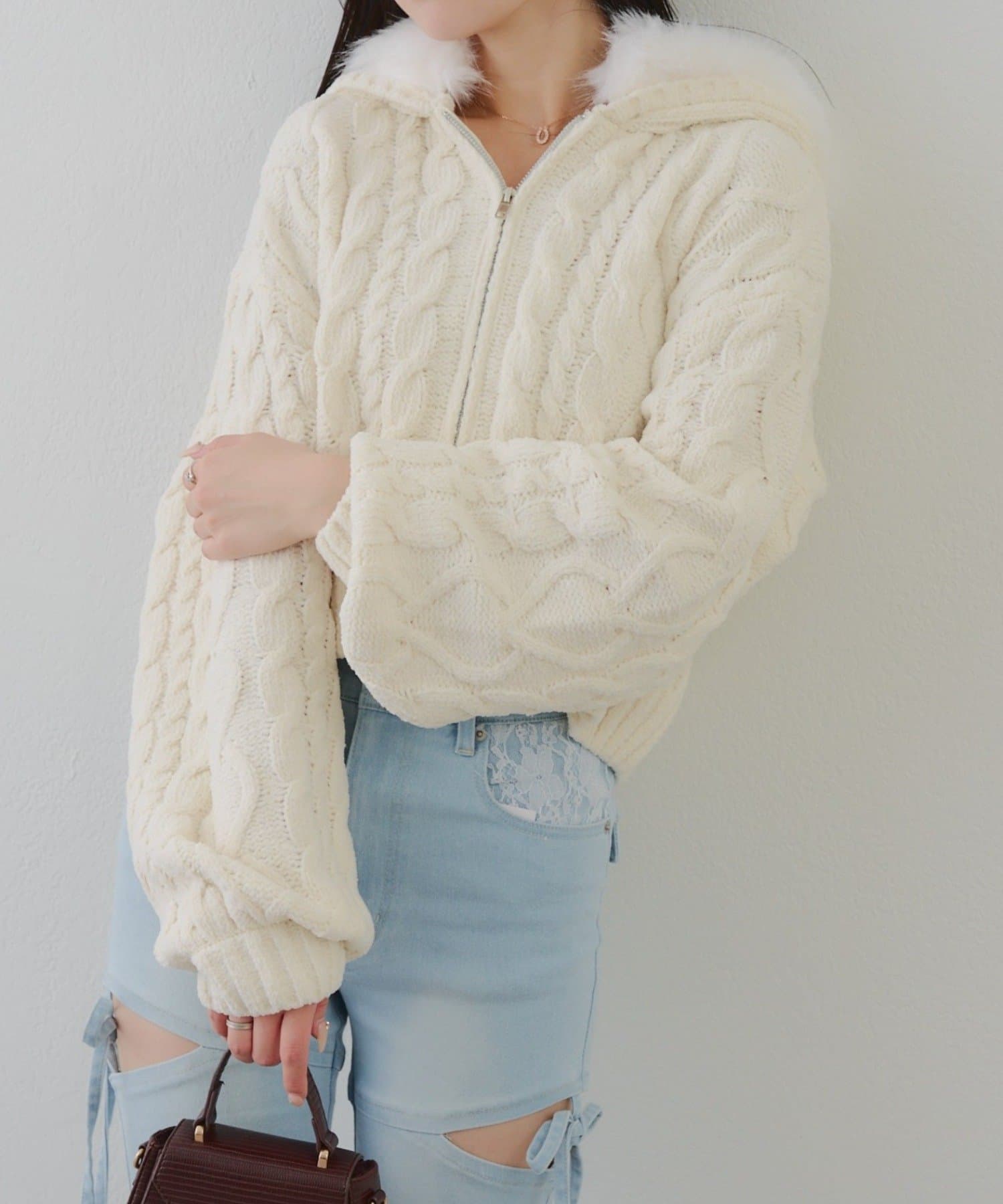 Remind me and forever(リマインドミーアンドフォーエバー) ＼マシュマロタッチ／ケーブルファーパーカー