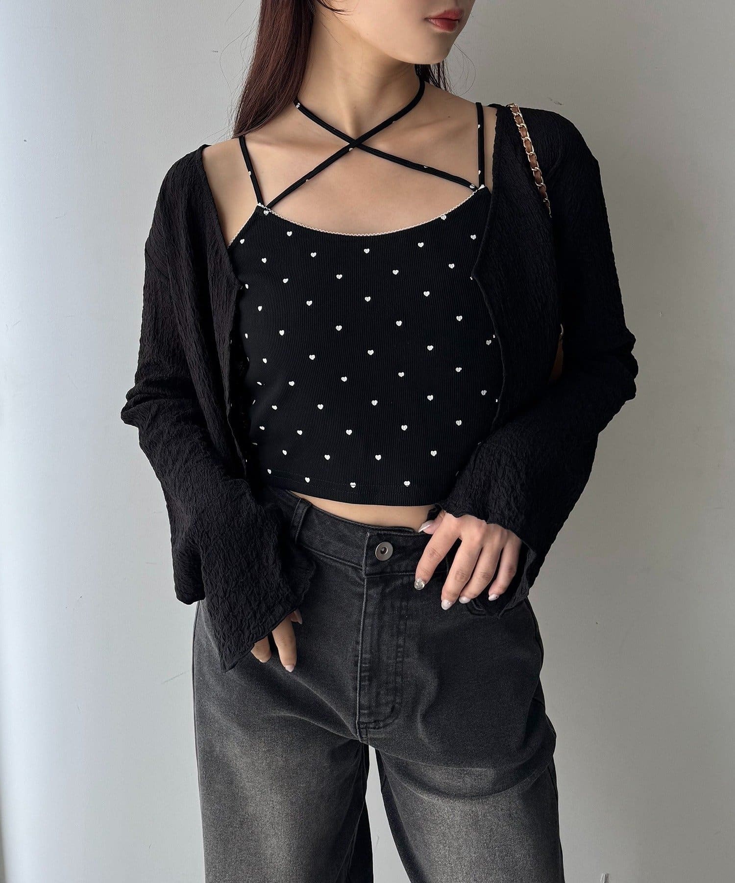 NICE CLAUP / OLIVE des OLIVE OUTLET(ナイスクラップ  / オリーブ デ オリーブ アウトレット) 【one after another】2枚セットトップス