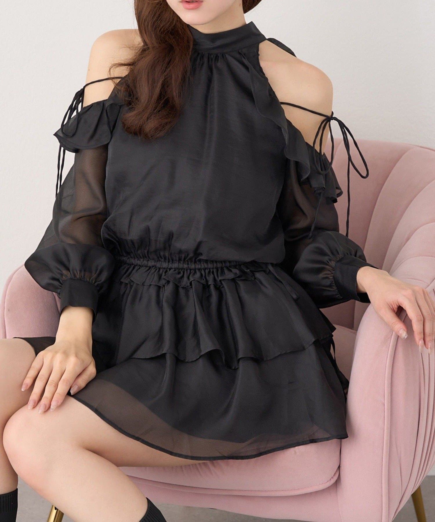 NICE CLAUP / OLIVE des OLIVE OUTLET(ナイスクラップ  / オリーブ デ オリーブ アウトレット) 【one after another】アメスリ長袖チュニック