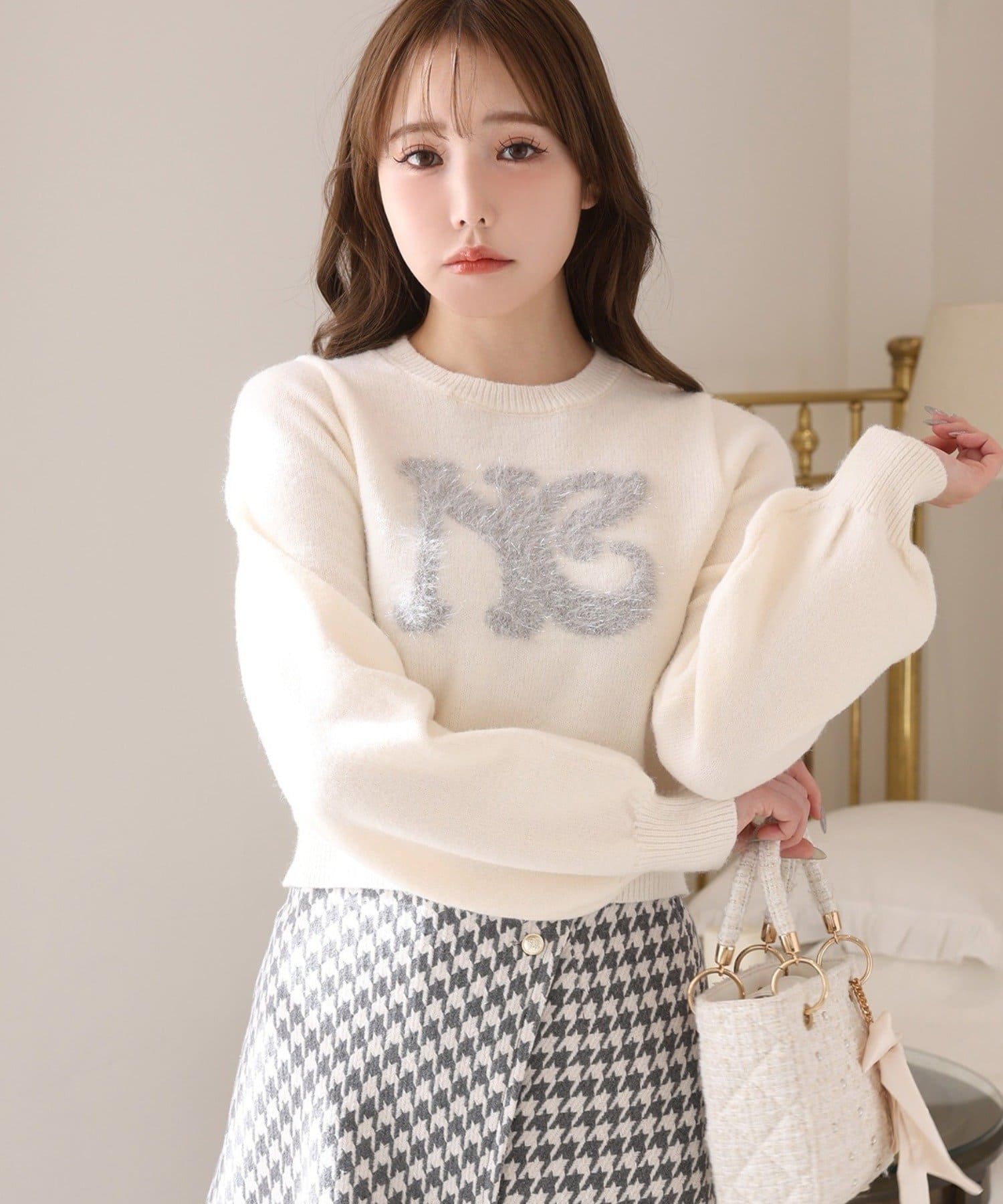 one after another NICE CLAUP(ワンアフターアナザー ナイスクラップ) ロゴアソートニット