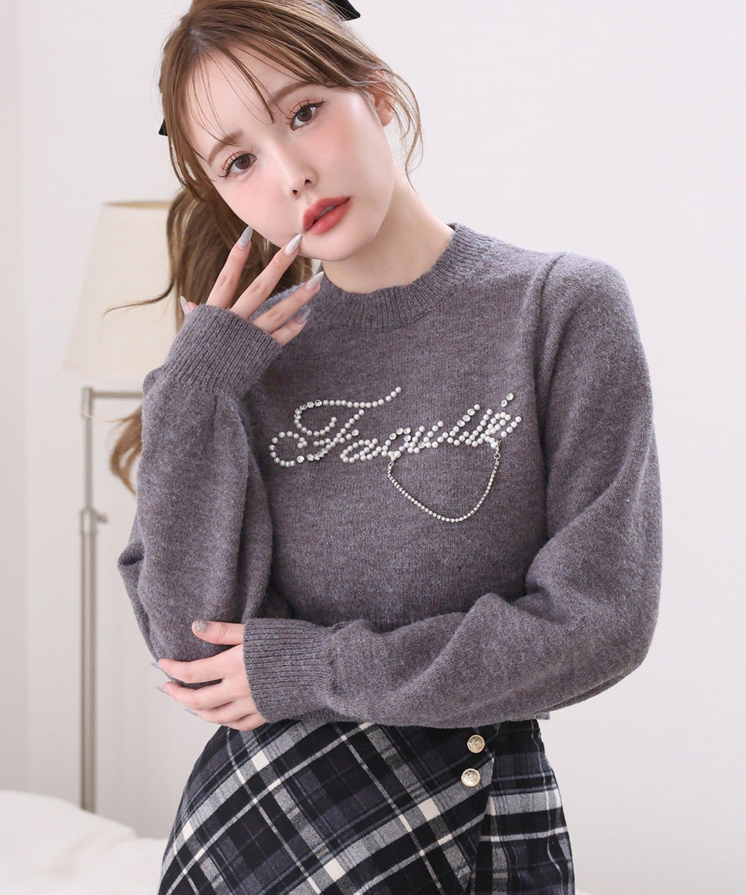 one after another NICE CLAUP(ワンアフターアナザー ナイスクラップ) ロゴアソートニット