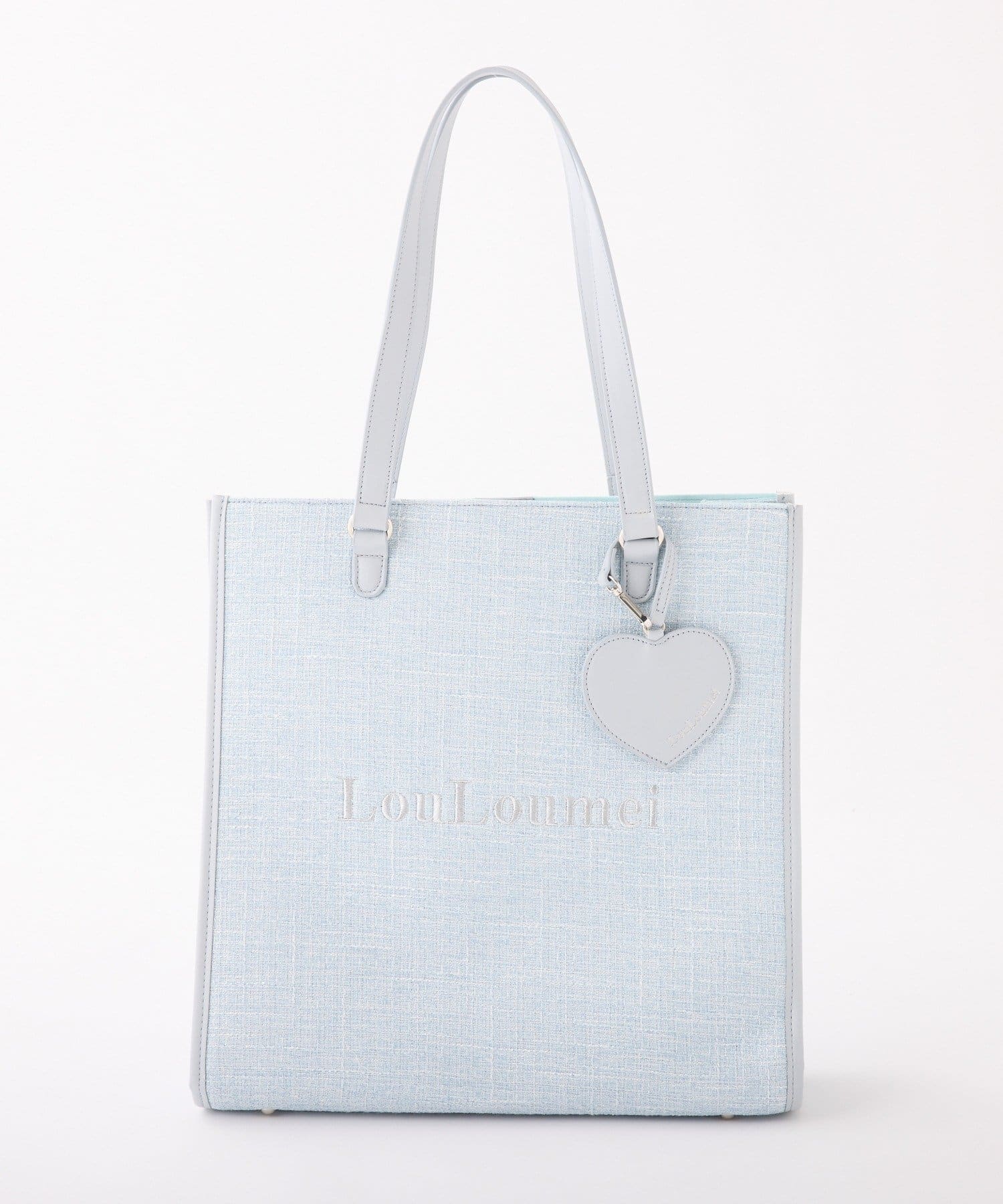 one after another NICE CLAUP(ワンアフターアナザー ナイスクラップ) 【LouLoumei】／ハートチャーム付きトートバッグ／自立可能