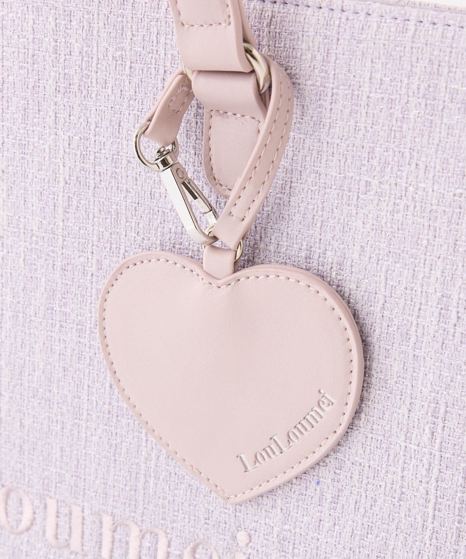 one after another NICE CLAUP(ワンアフターアナザー ナイスクラップ) 【LouLoumei】ハートチャーム付きトートバッグ/自立可能/WEB限定