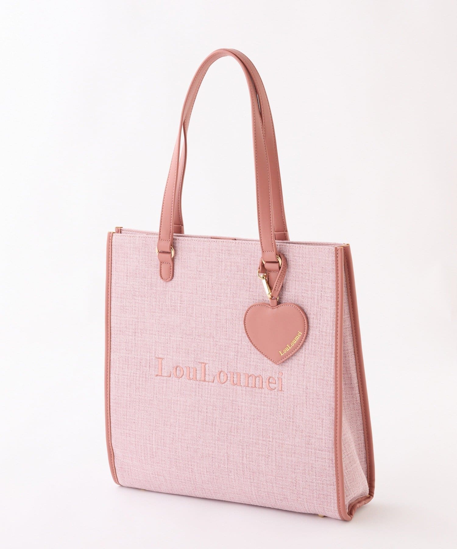one after another NICE CLAUP(ワンアフターアナザー ナイスクラップ) 【LouLoumei】ハートチャーム付きトートバッグ/自立可能/WEB限定