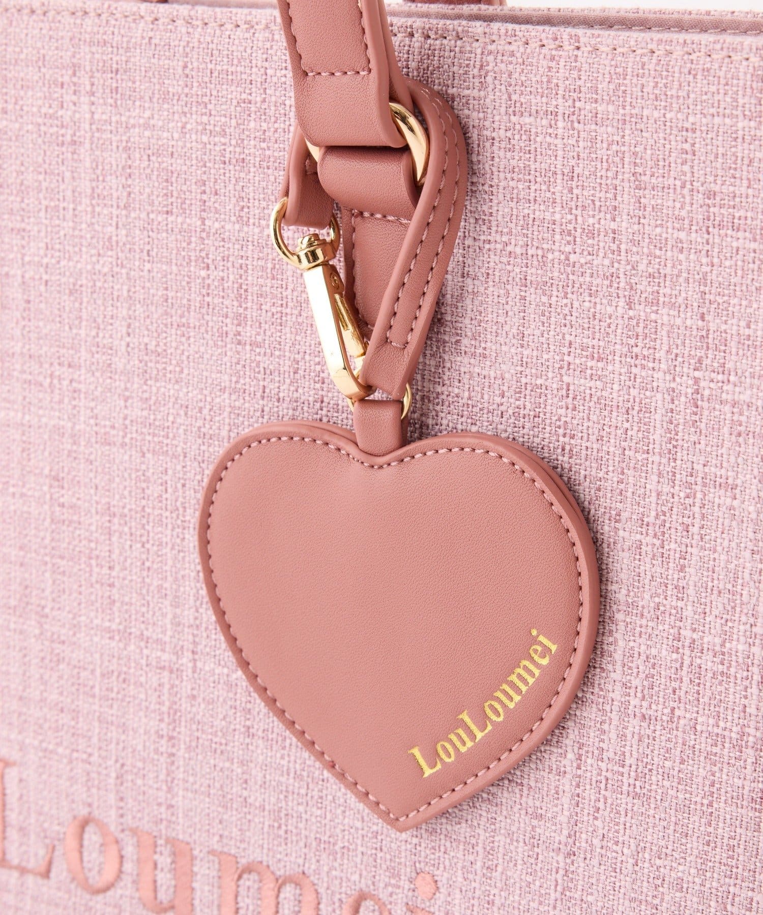 one after another NICE CLAUP(ワンアフターアナザー ナイスクラップ) 【LouLoumei】ハートチャーム付きトートバッグ/自立可能/WEB限定