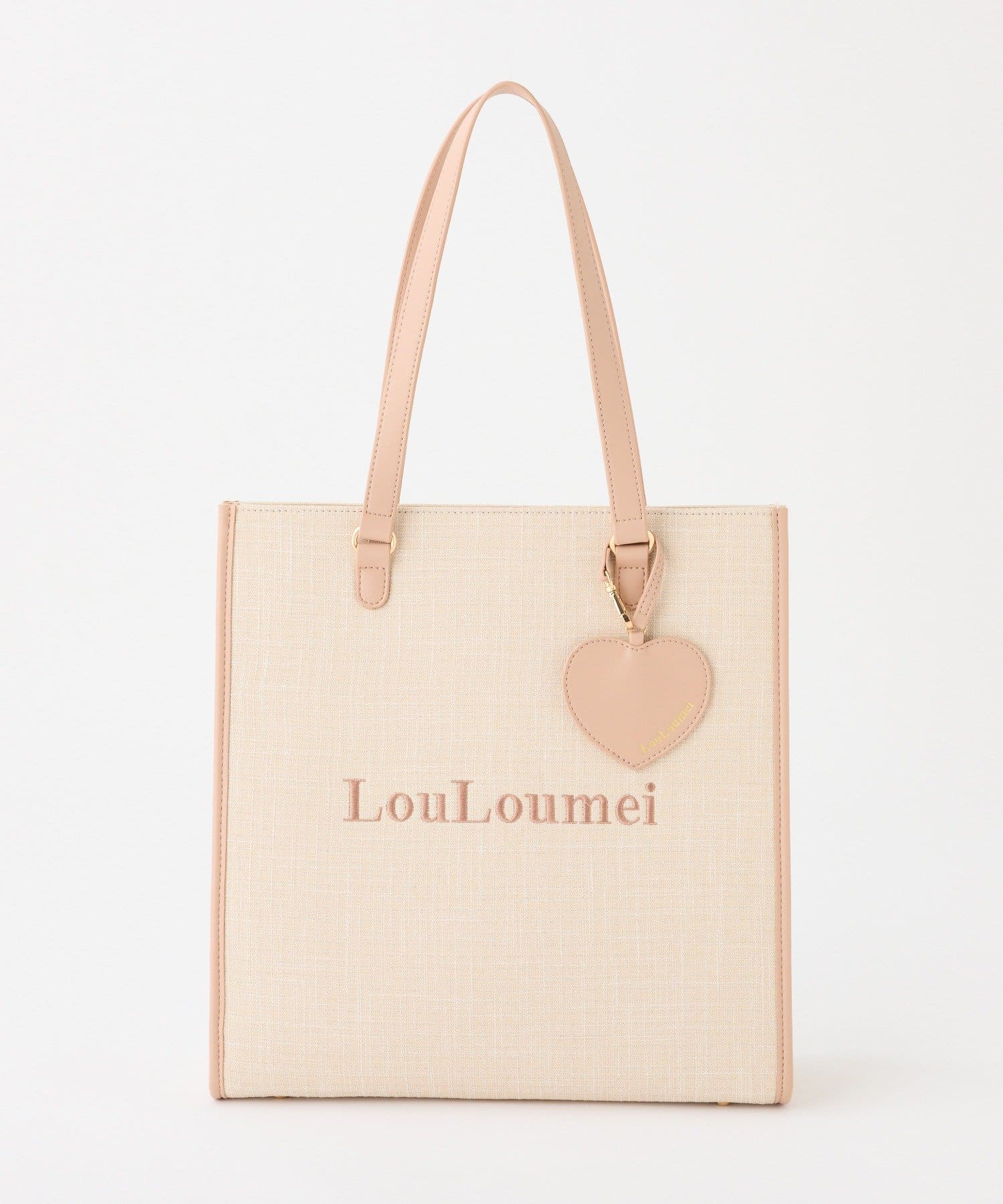 one after another NICE CLAUP(ワンアフターアナザー ナイスクラップ) 【LouLoumei】ハートチャーム付きキャリーオントート/自立可能/推し活