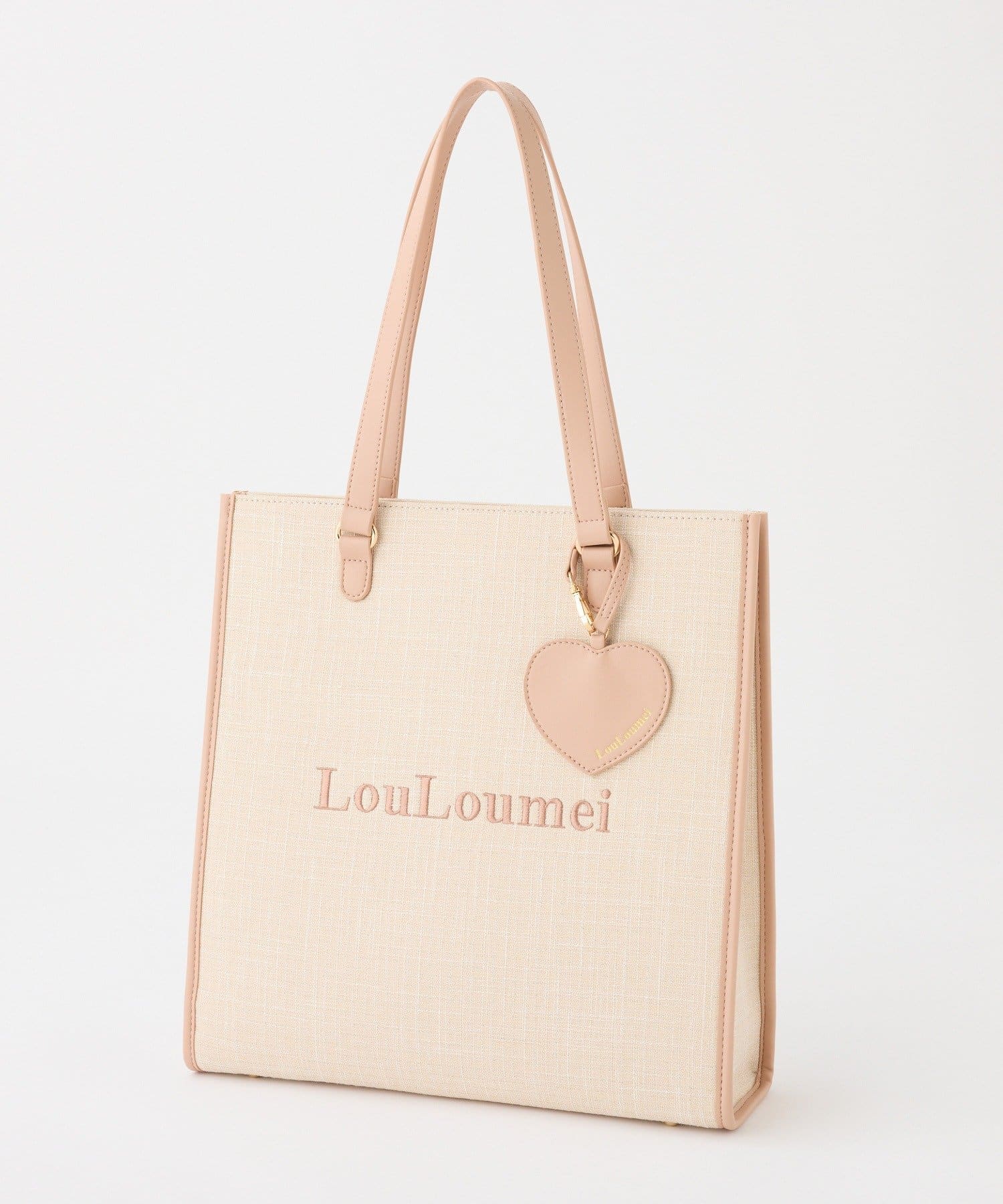 one after another NICE CLAUP(ワンアフターアナザー ナイスクラップ) 【LouLoumei】ハートチャーム付きキャリーオントート/自立可能/推し活