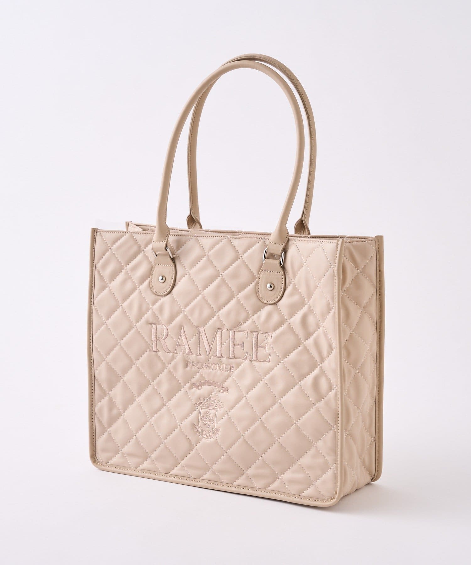 one after another NICE CLAUP(ワンアフターアナザー ナイスクラップ) 【WEB限定リバイバル】ロゴ刺しゅう入りキルティングトートバッグ