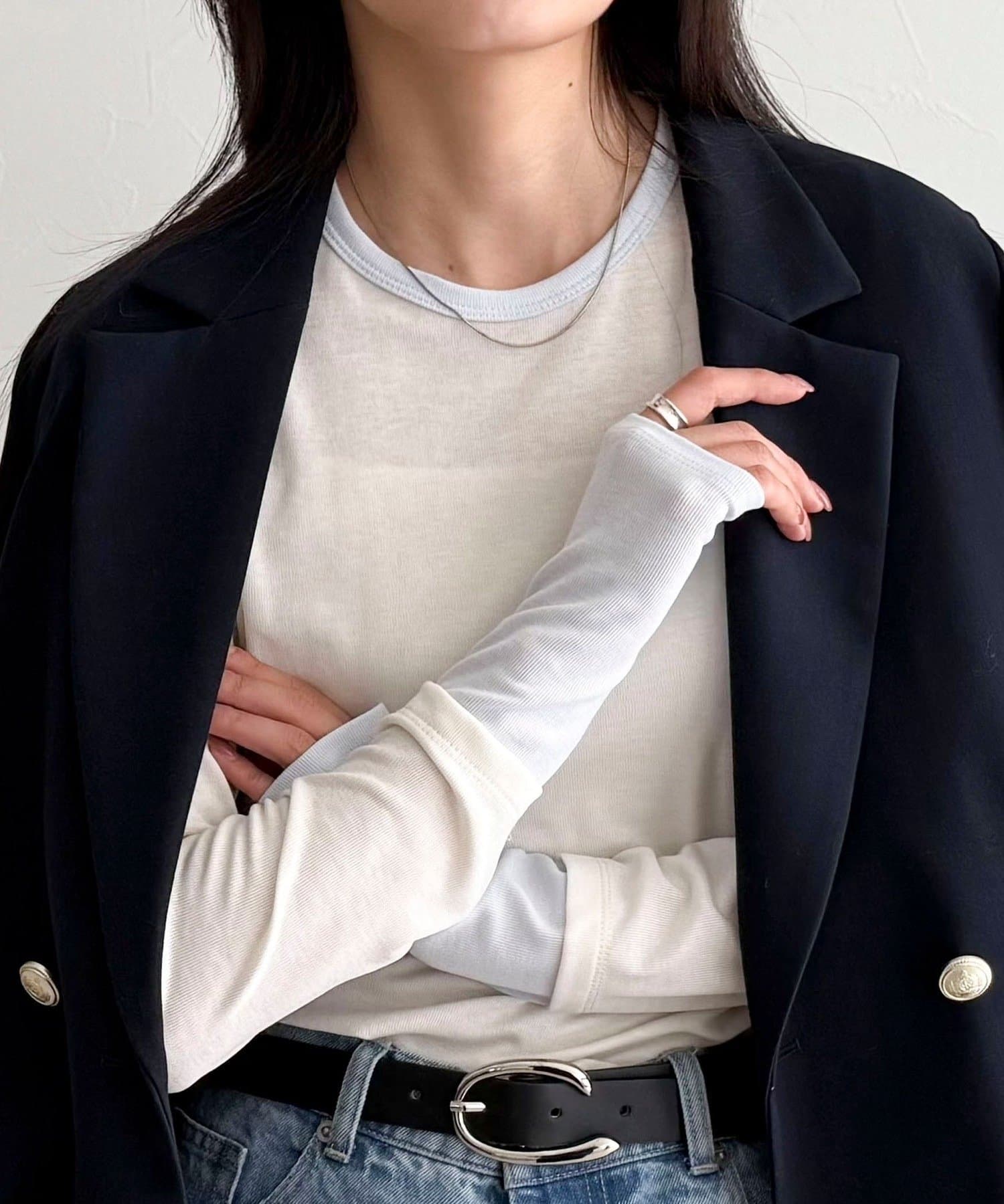 FREDY & GLOSTER(フレディ アンド グロスター) シアーリブレイヤードロンTシャツ