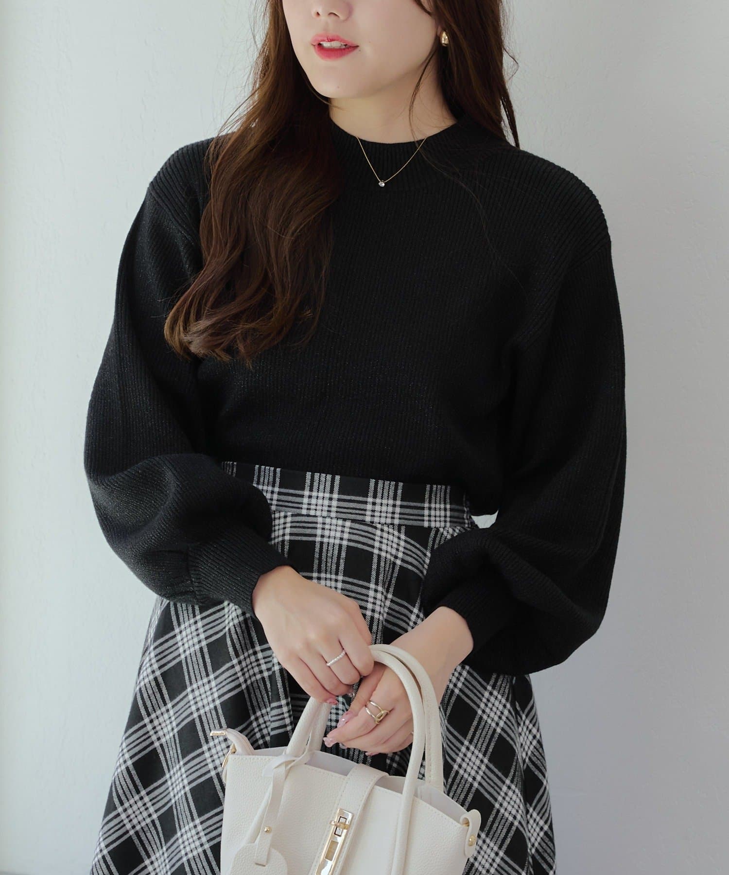 NICE CLAUP / OLIVE des OLIVE OUTLET(ナイスクラップ  / オリーブ デ オリーブ アウトレット) 【RMAF】ラメリブニット