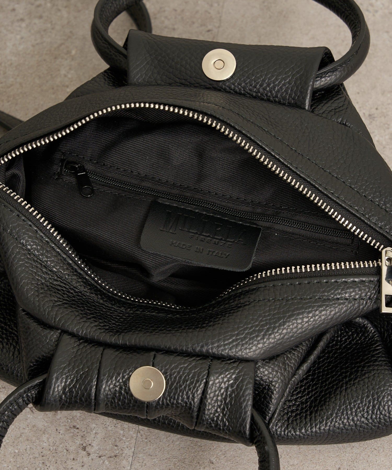 Omekashi(オメカシ) 【MILLELA FIRENZE】ギャザーハンドバッグ