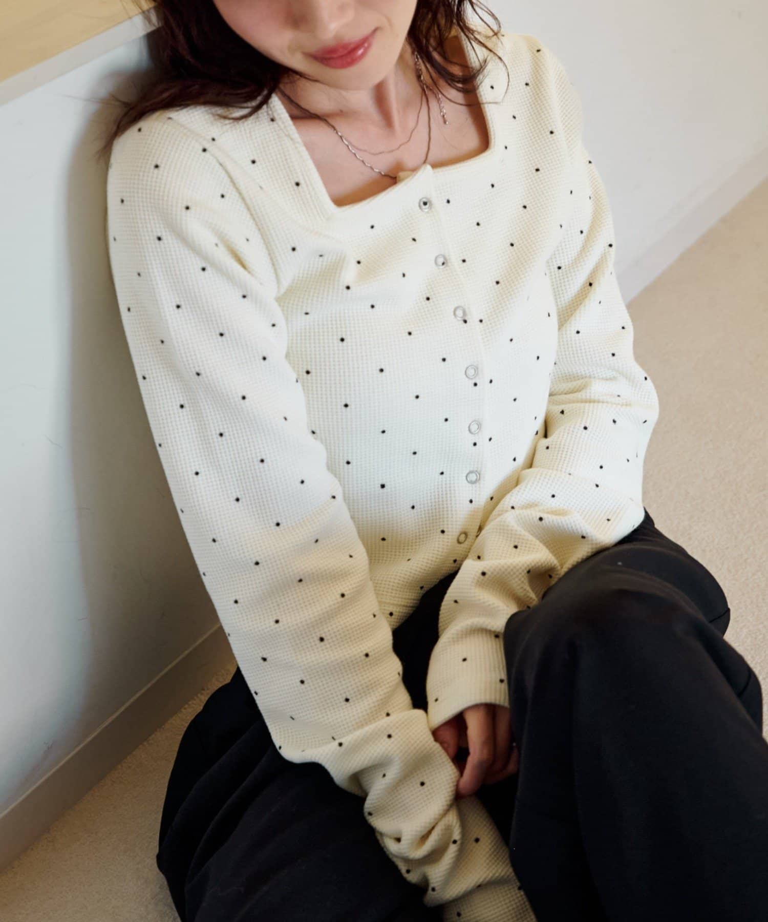 Kastane(カスタネ) 【12.25(木)0:00発売/WEB先行/7色展開】サーマルカーディガン