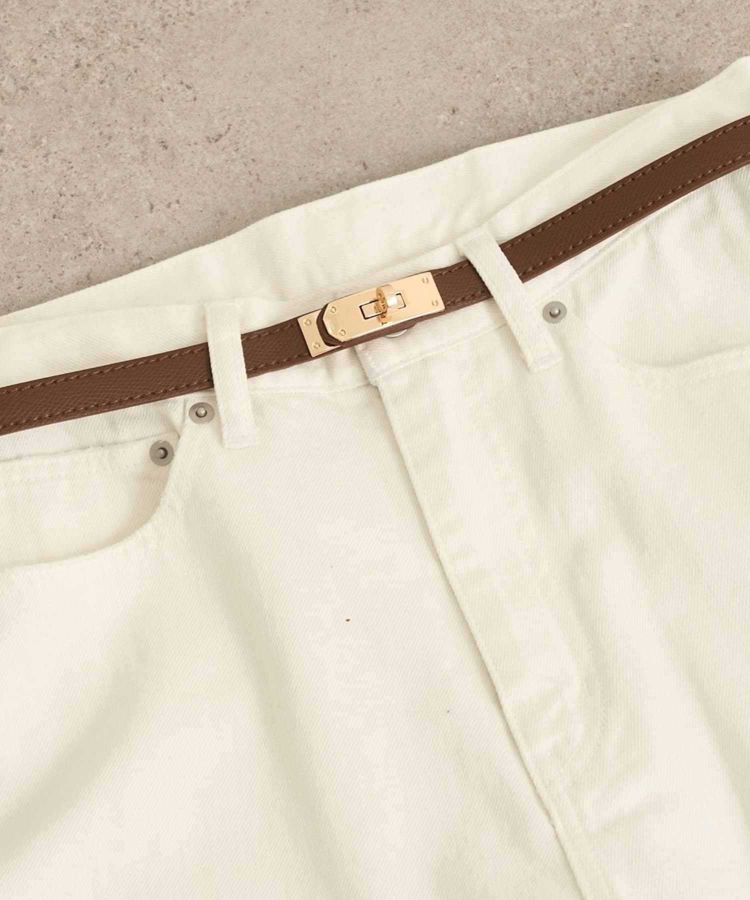 Omekashi(オメカシ) 【MILLELA FIRENZE】金具付きレザーベルト