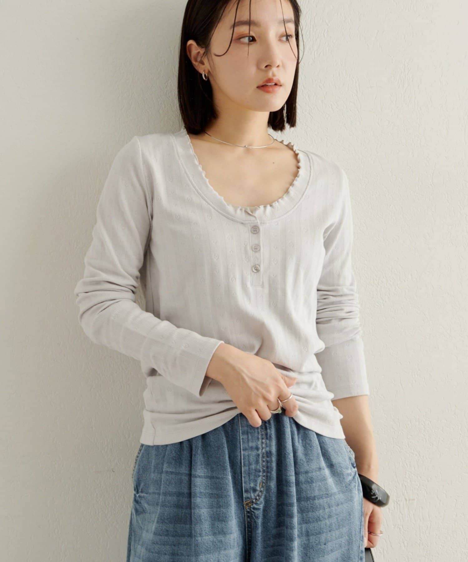 Omekashi(オメカシ) 針抜きロングTシャツ