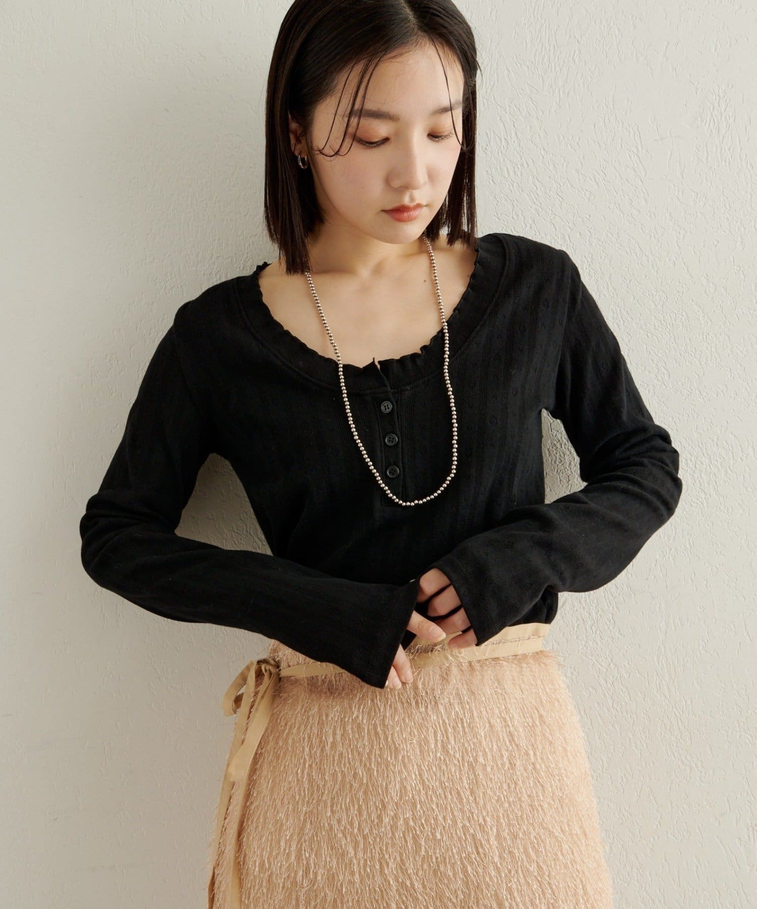 Omekashi(オメカシ) 針抜きロングTシャツ