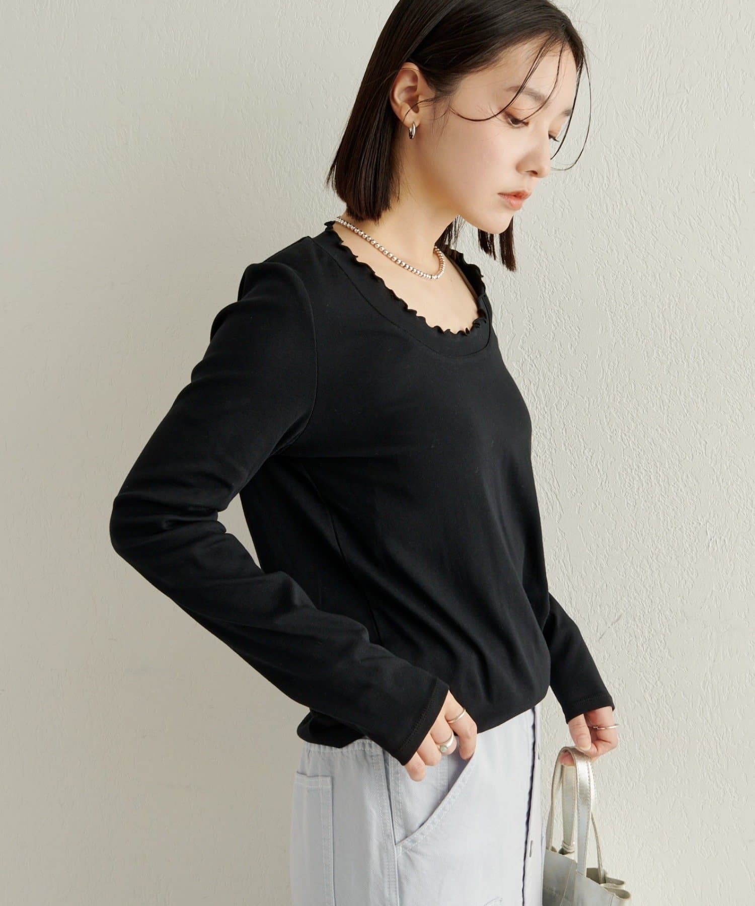 Omekashi(オメカシ) フリルロングTシャツ