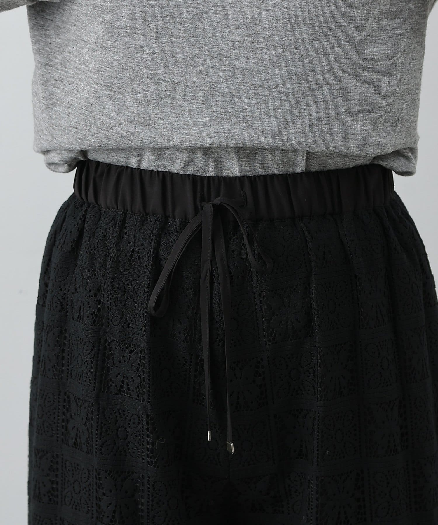 COLONY 2139(コロニー トゥーワンスリーナイン) 【WEB限定】パッチワークレースイージーパンツ