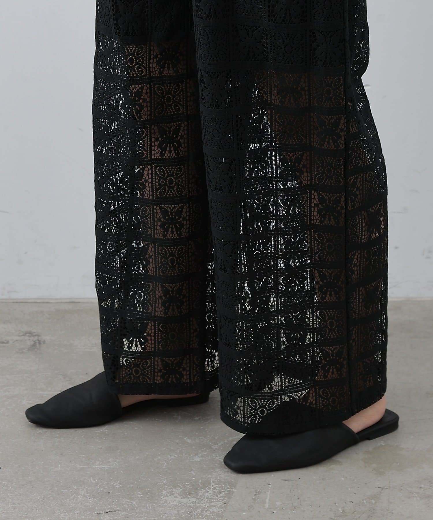 COLONY 2139(コロニー トゥーワンスリーナイン) 【WEB限定】パッチワークレースイージーパンツ