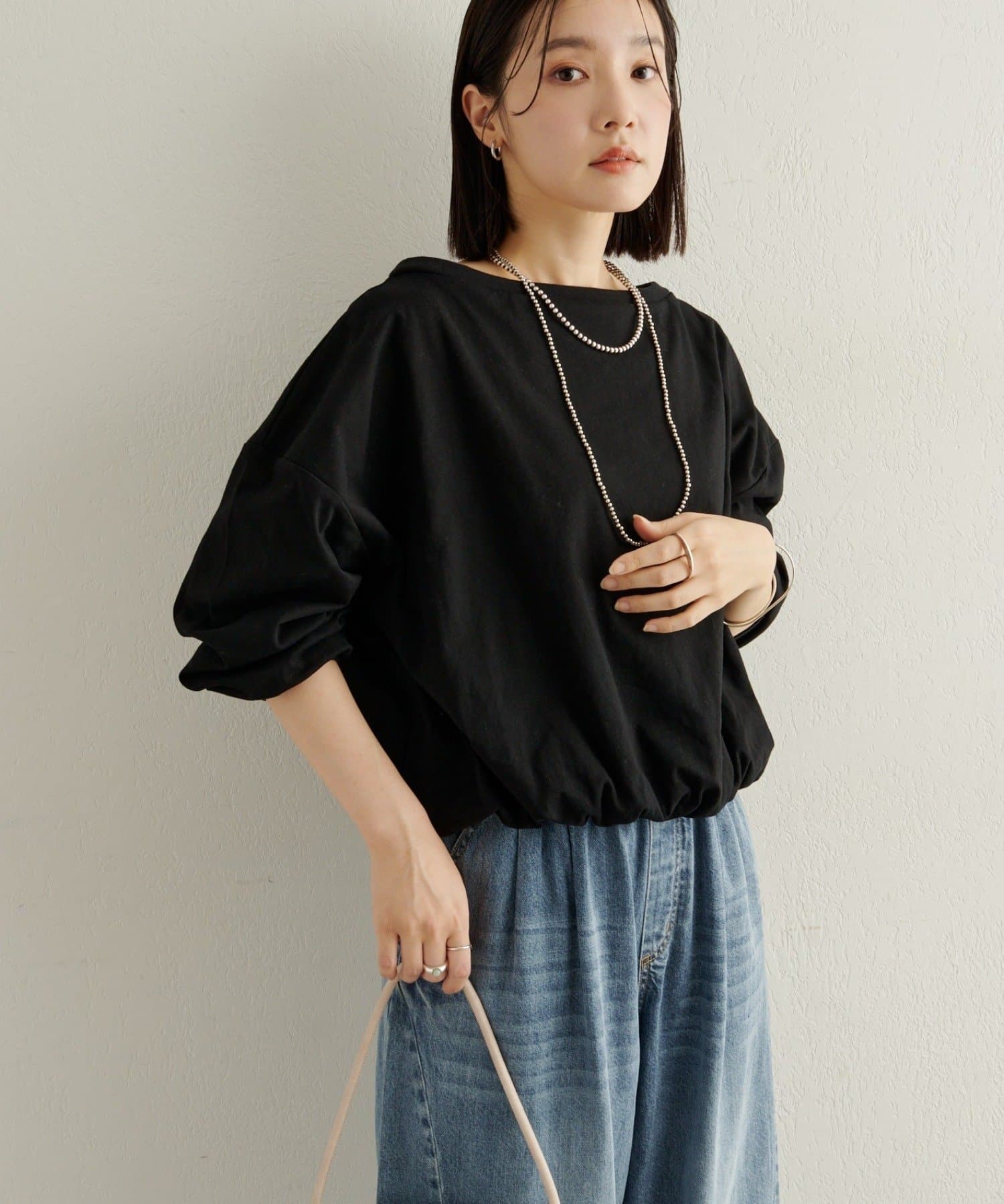 Omekashi(オメカシ) 裾バルーンロングTシャツ