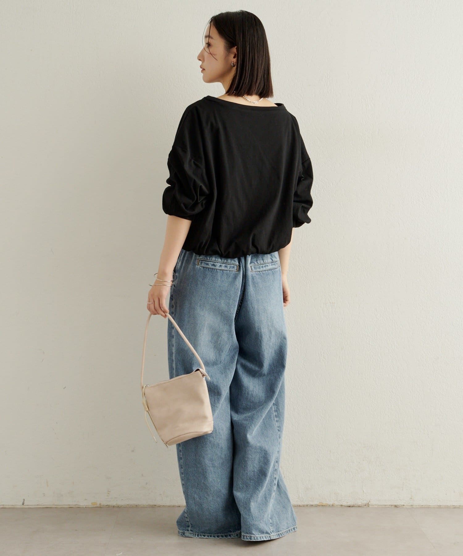 Omekashi(オメカシ) 裾バルーンロングTシャツ