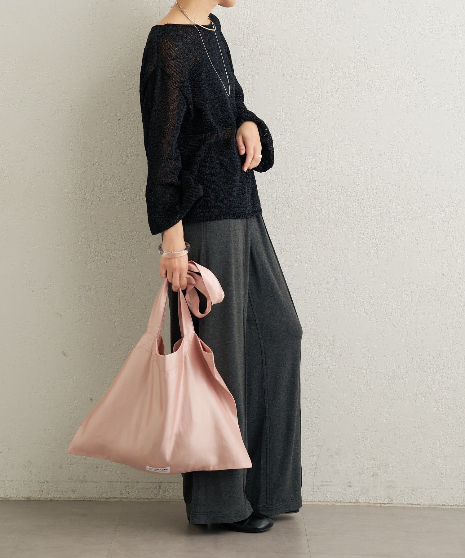 Omekashi(オメカシ) 和紙混袖ボリュームニット