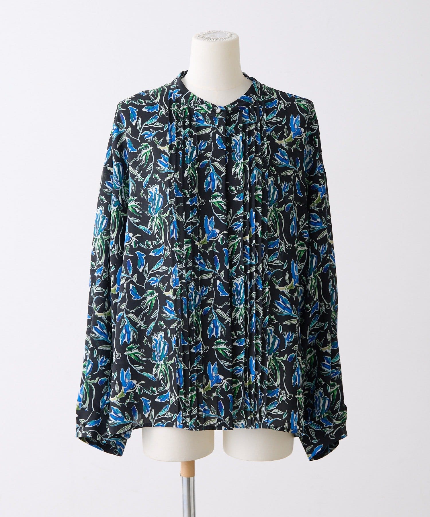 ear PAPILLONNER(イア パピヨネ) 《華やか/春ブラウス》花柄ピンタックブラウス【SUM1 STYLE(スミスタイル)】