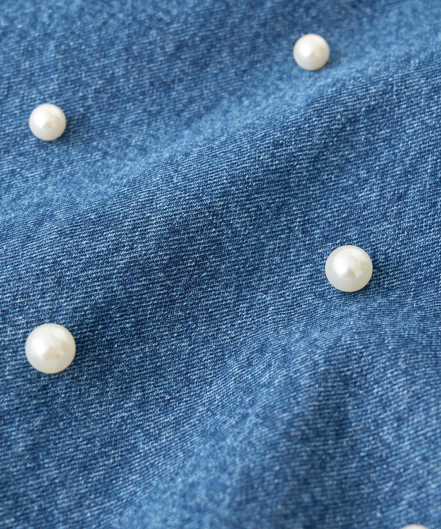 La boutique BonBon(ラブティックボンボン) パール付きデニムマーメイドスカート