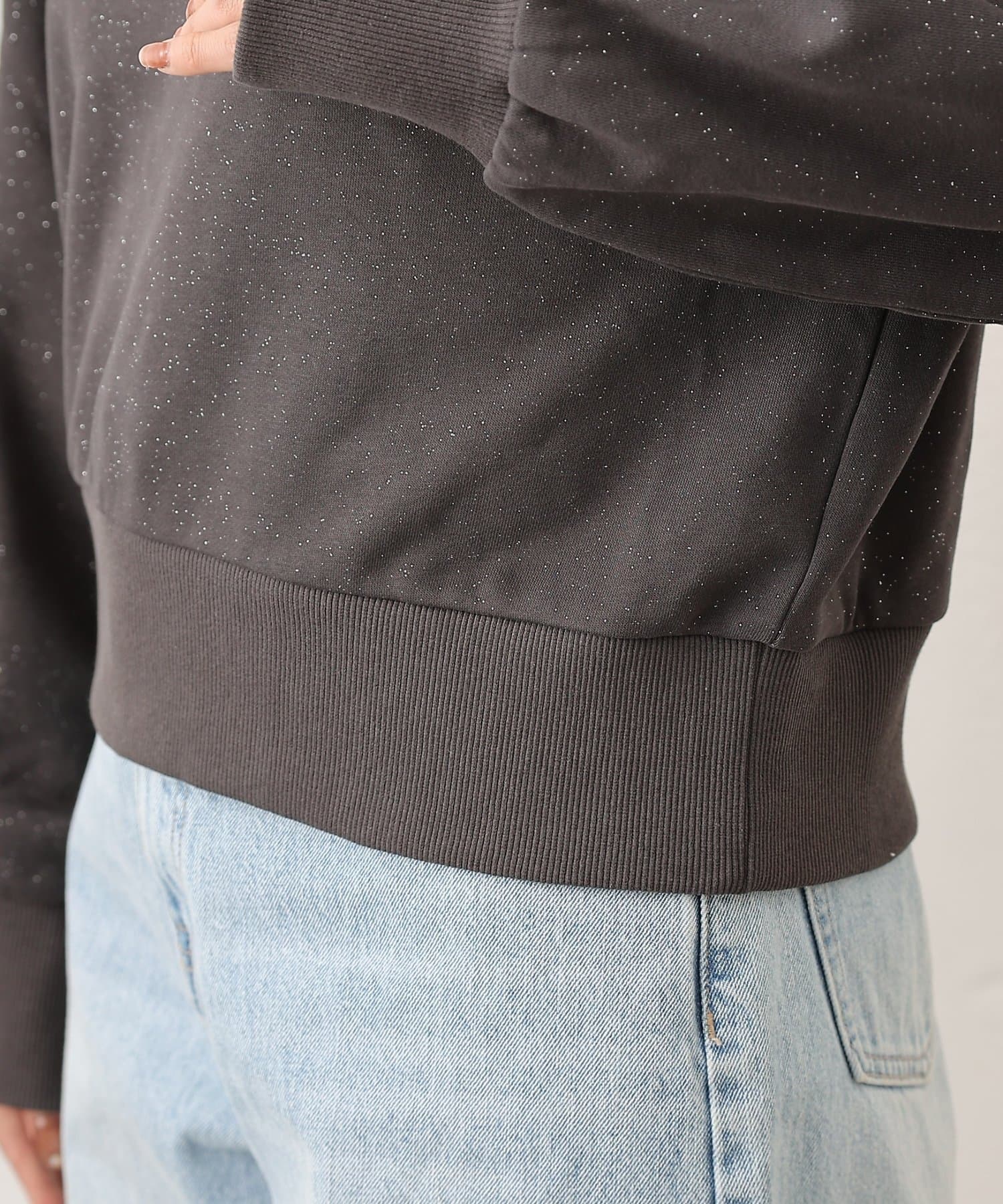 COLONY 2139(コロニー トゥーワンスリーナイン) ラメ裏毛クルーコンパクトプルオーバー