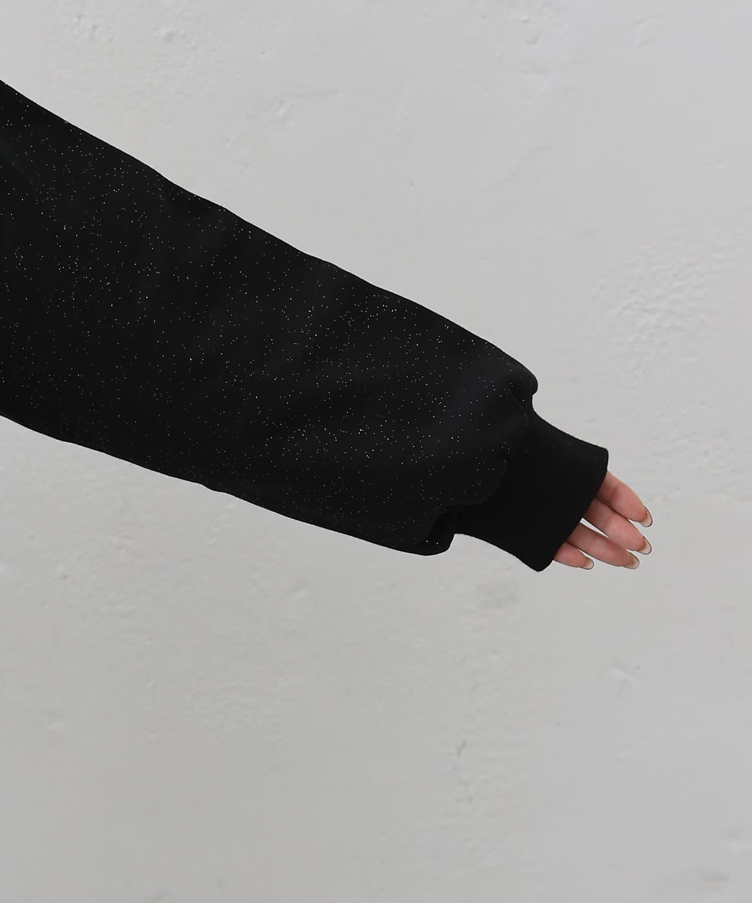 COLONY 2139(コロニー トゥーワンスリーナイン) ラメ裏毛ハーフジッププルオーバー