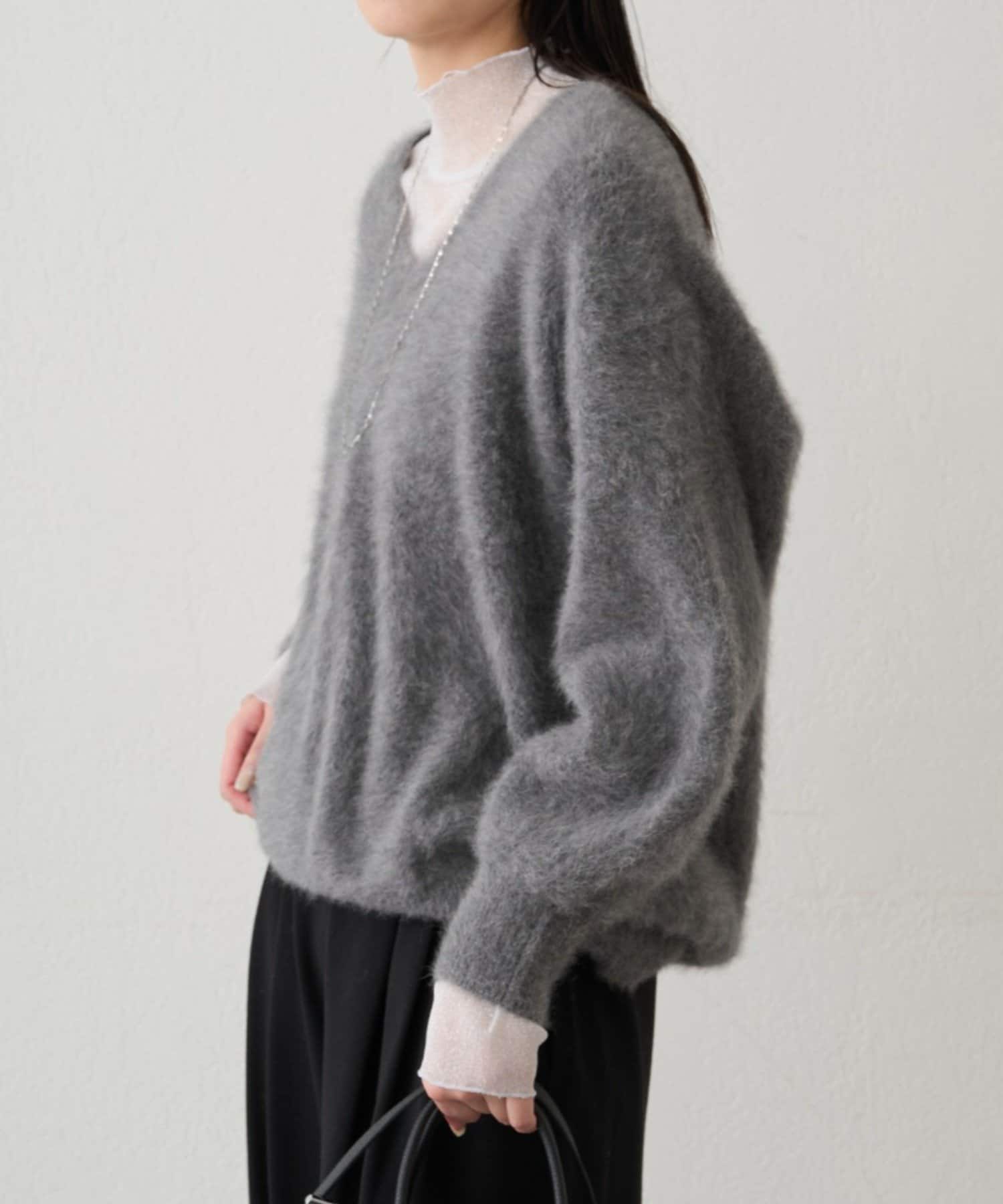 LOUNGEDRESS(ラウンジドレス) シアーチュールハイネックプルオーバー