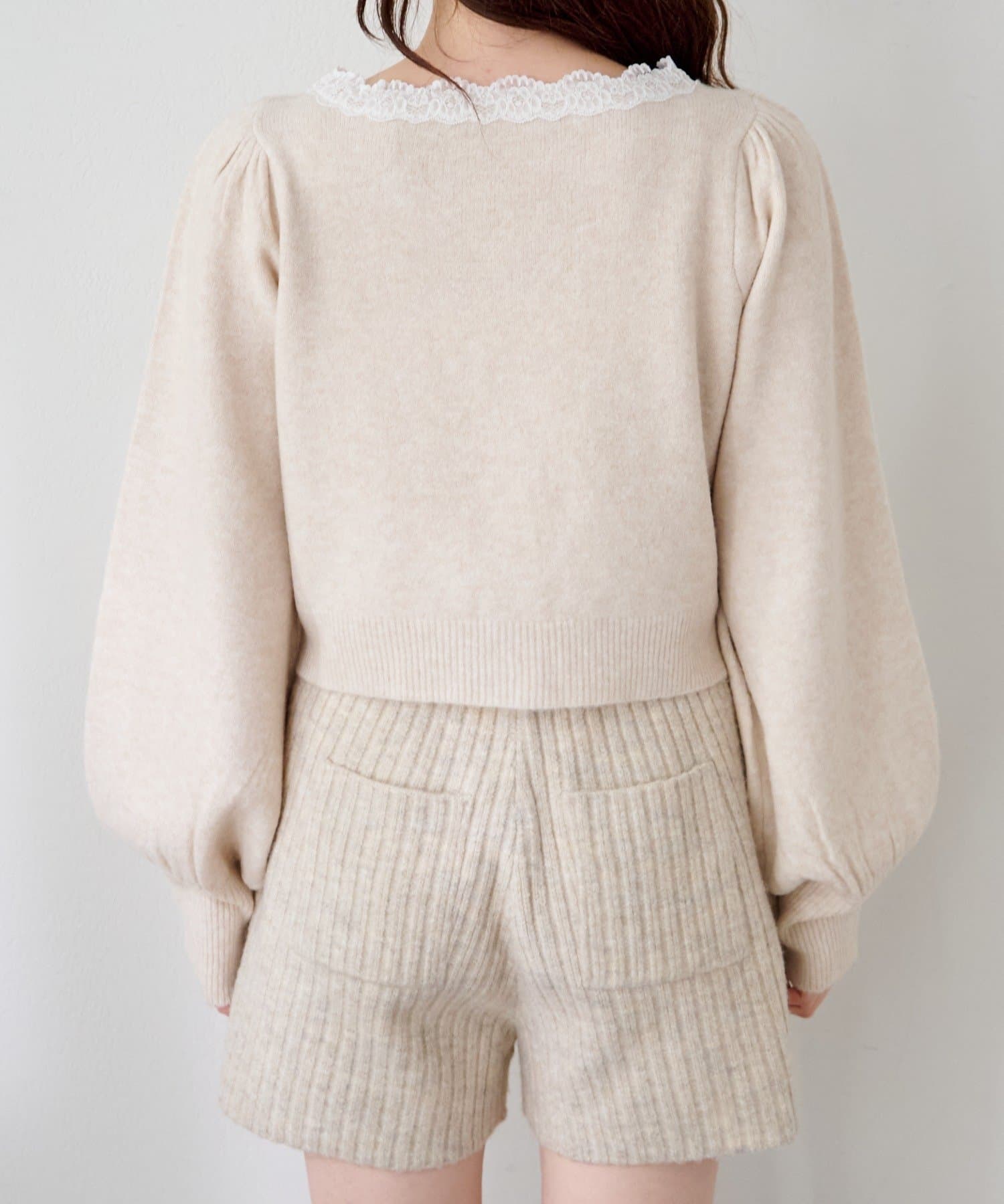 Kastane(カスタネ) レースニットキャミ＆カーデSET