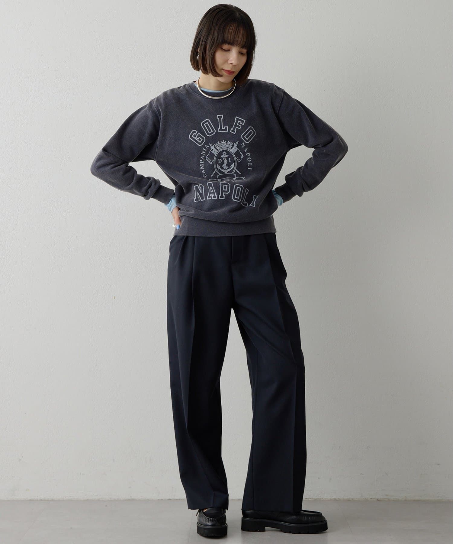 Whim Gazette(ウィム ガゼット) ハイウエストタックパンツ