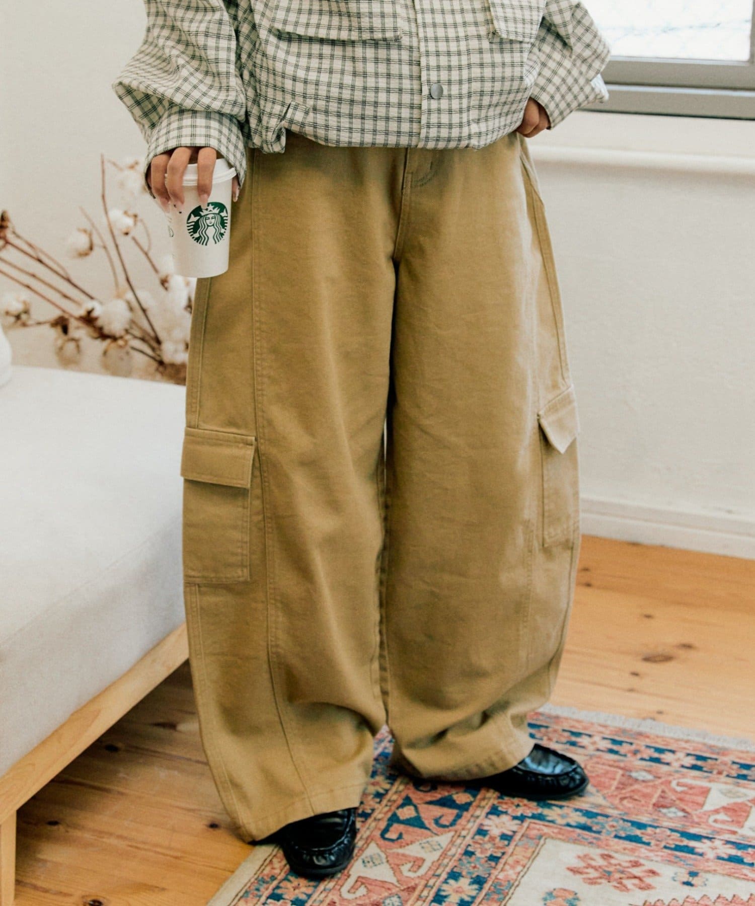 CIAOPANIC TYPY(チャオパニックティピー) 【UNISEX】バルーンカーブカーゴデニムパンツ