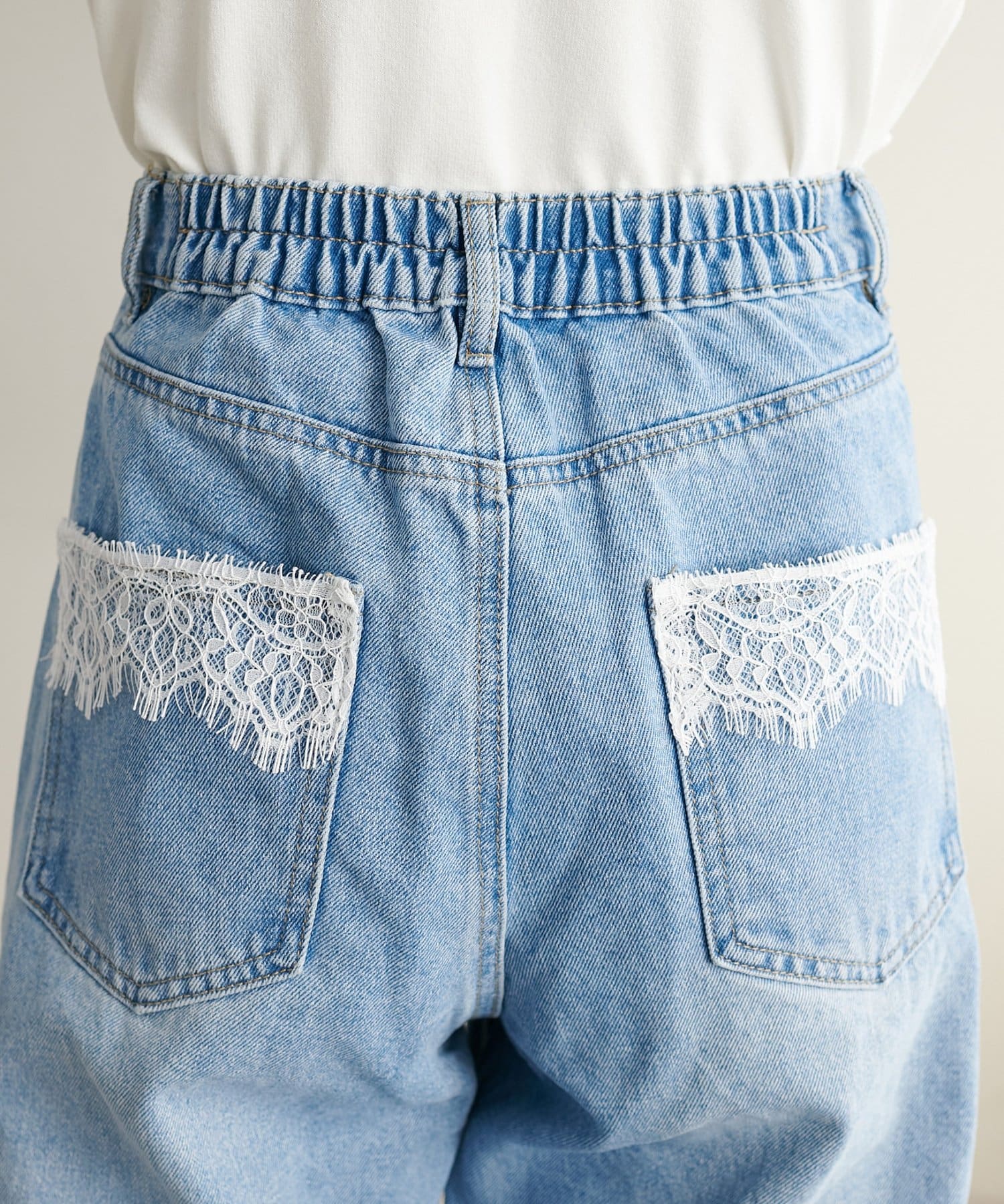 DISCOAT(ディスコート) 【360°映える/WEB限定】ポケットレースワイドデニムパンツ