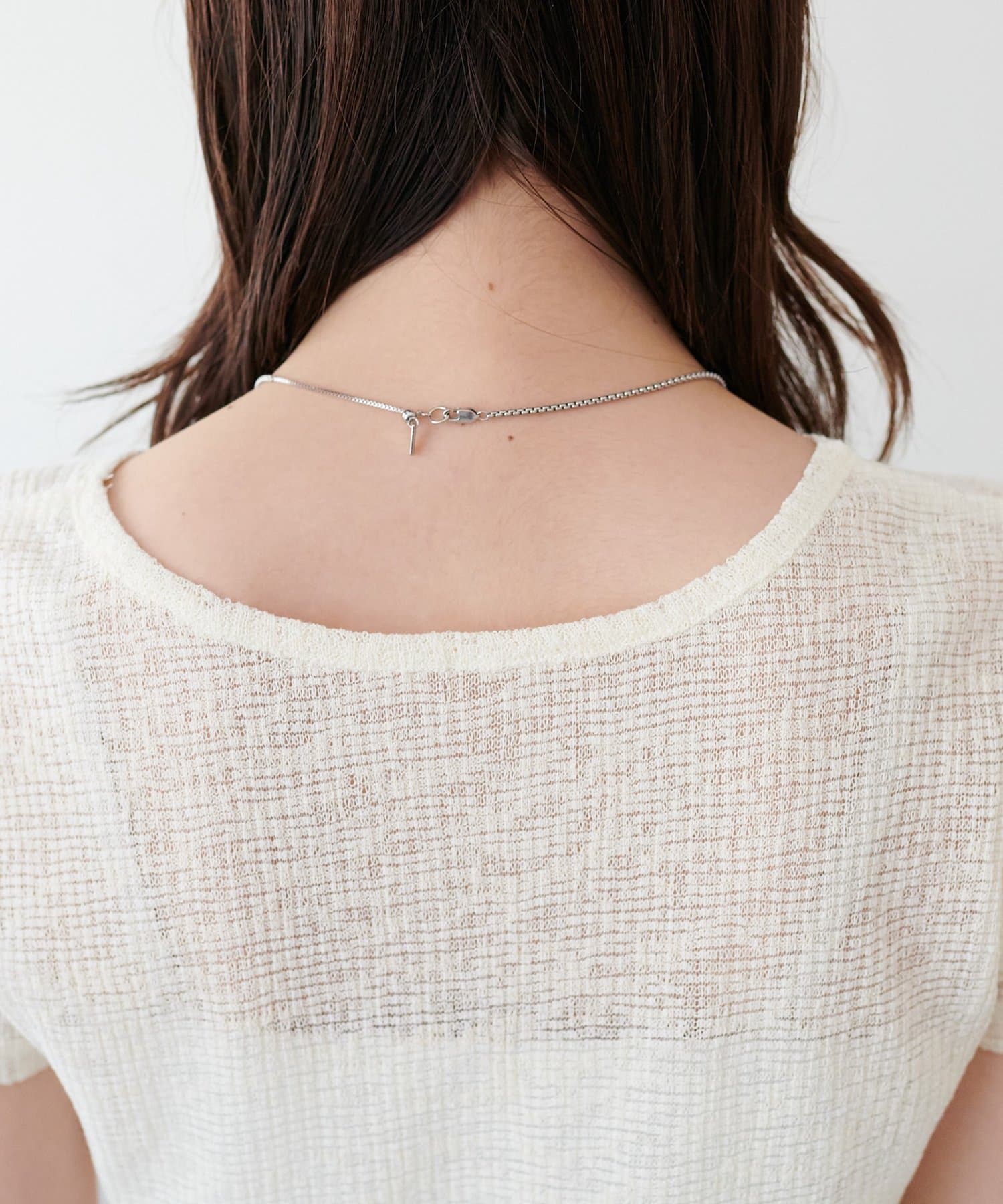 DISCOAT(ディスコート) 【SS先行予約/WEB限定】シアーワッフルクルーネックコンパクトTシャツ