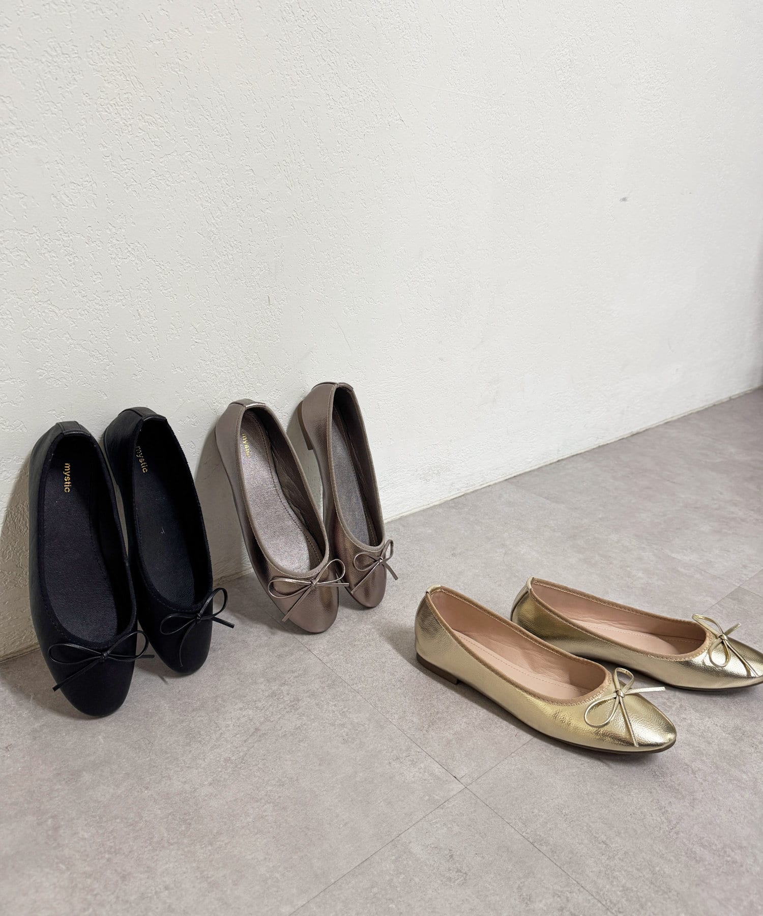 OUTLET(アウトレット) 【mystic】リボンバレエシューズ