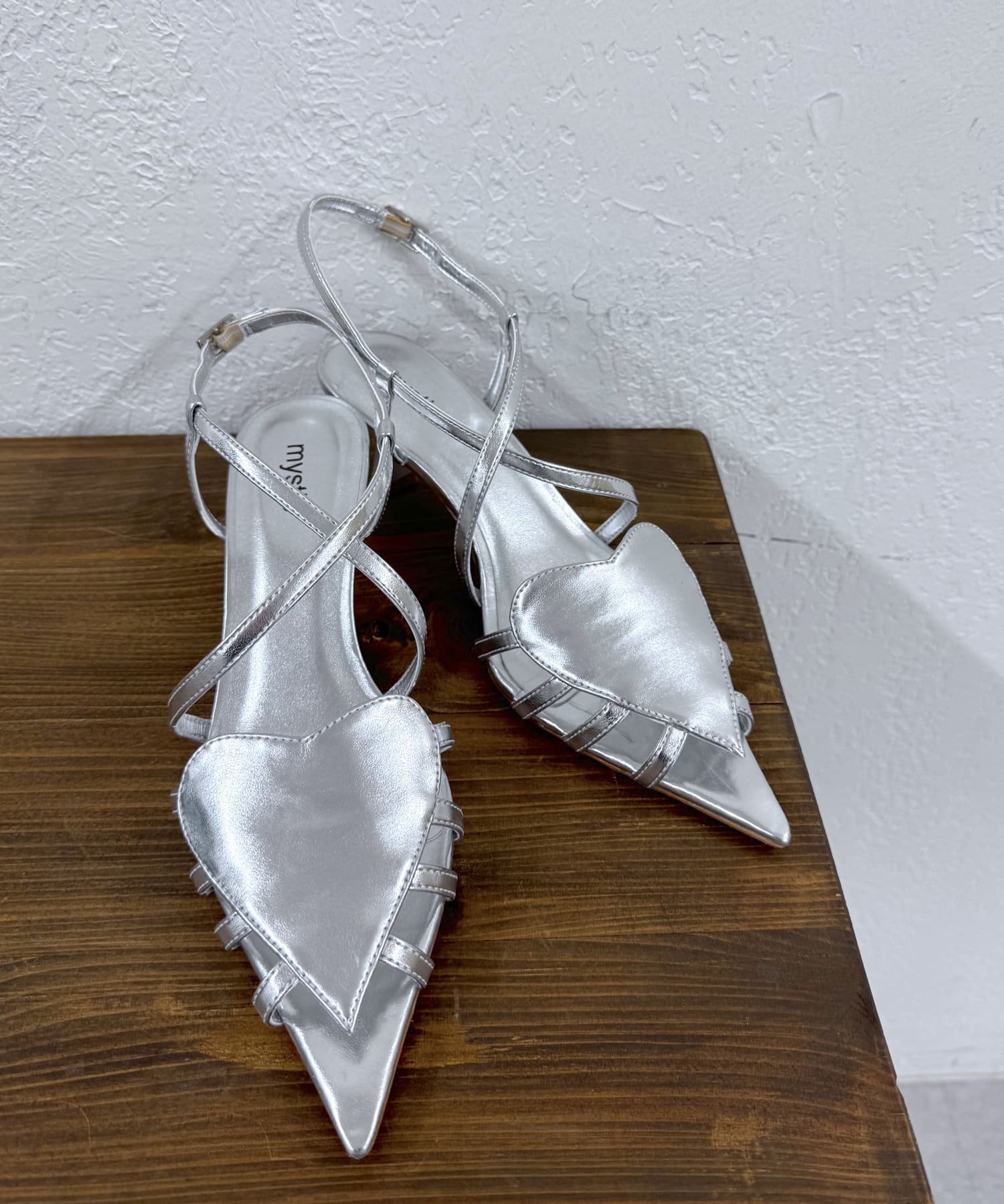 OUTLET(アウトレット) 【mystic】stephanie ハートストラップミュール