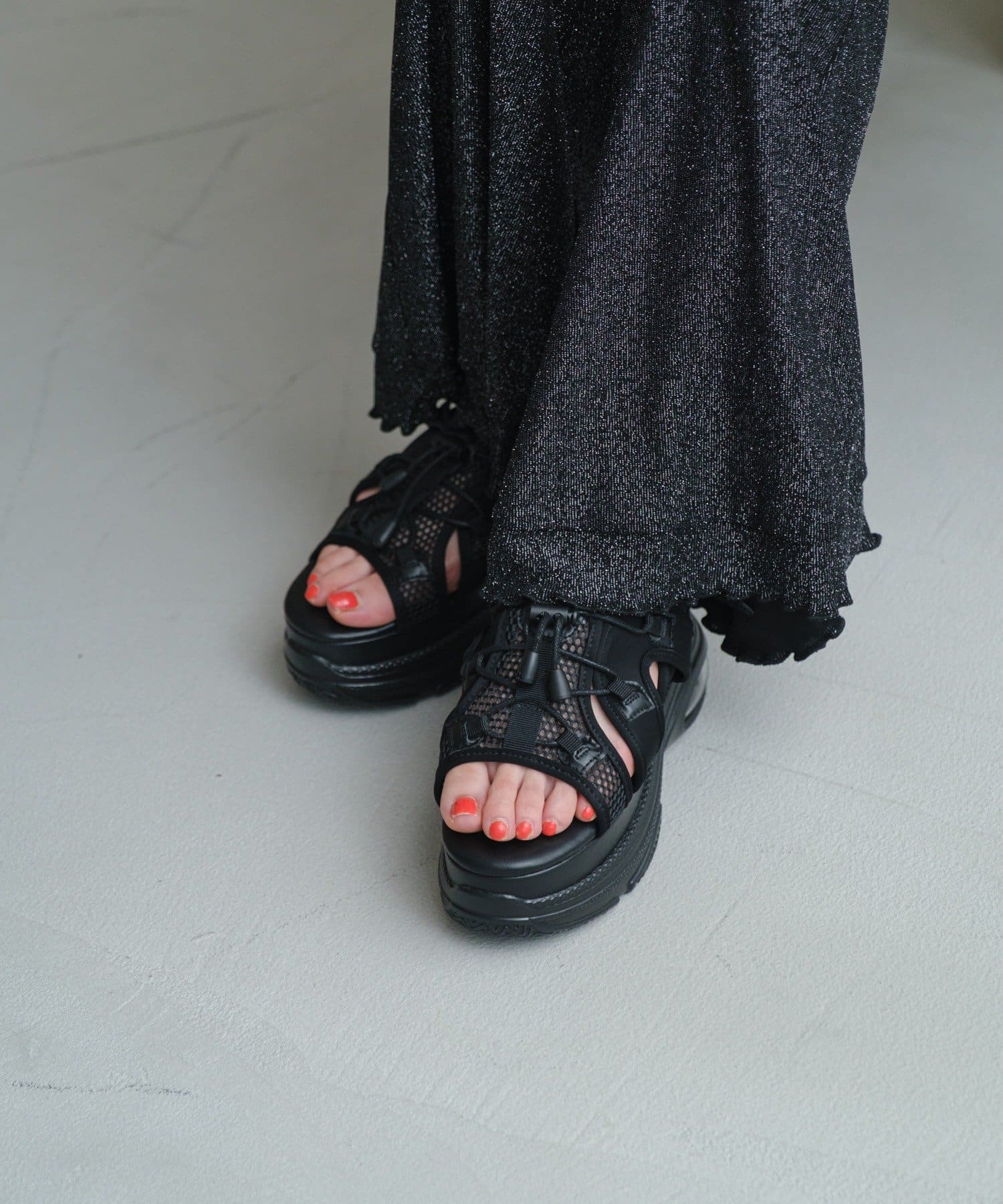 OUTLET(アウトレット) 【Kastane】厚底スニーカーソールサンダル