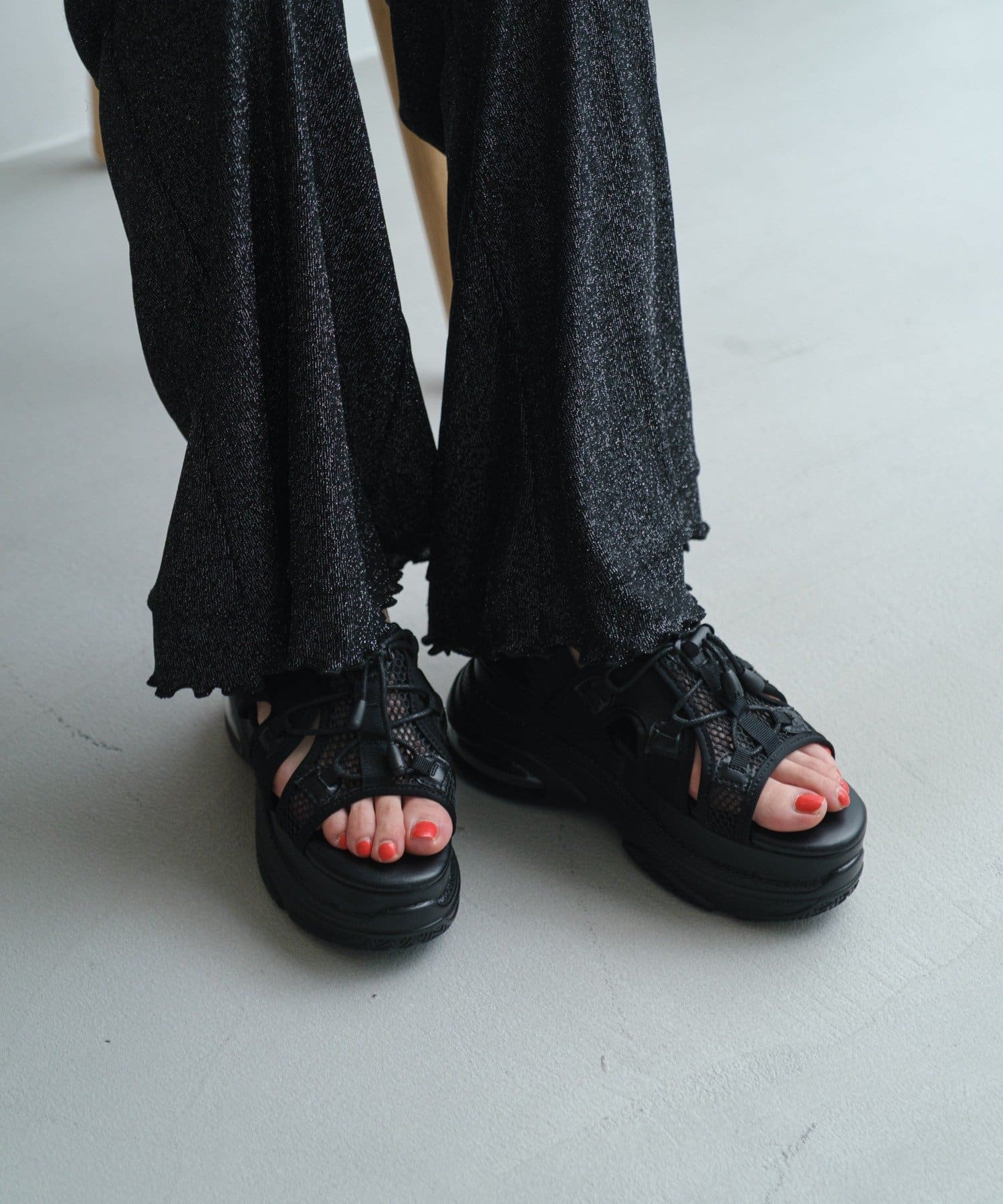 OUTLET(アウトレット) 【Kastane】厚底スニーカーソールサンダル