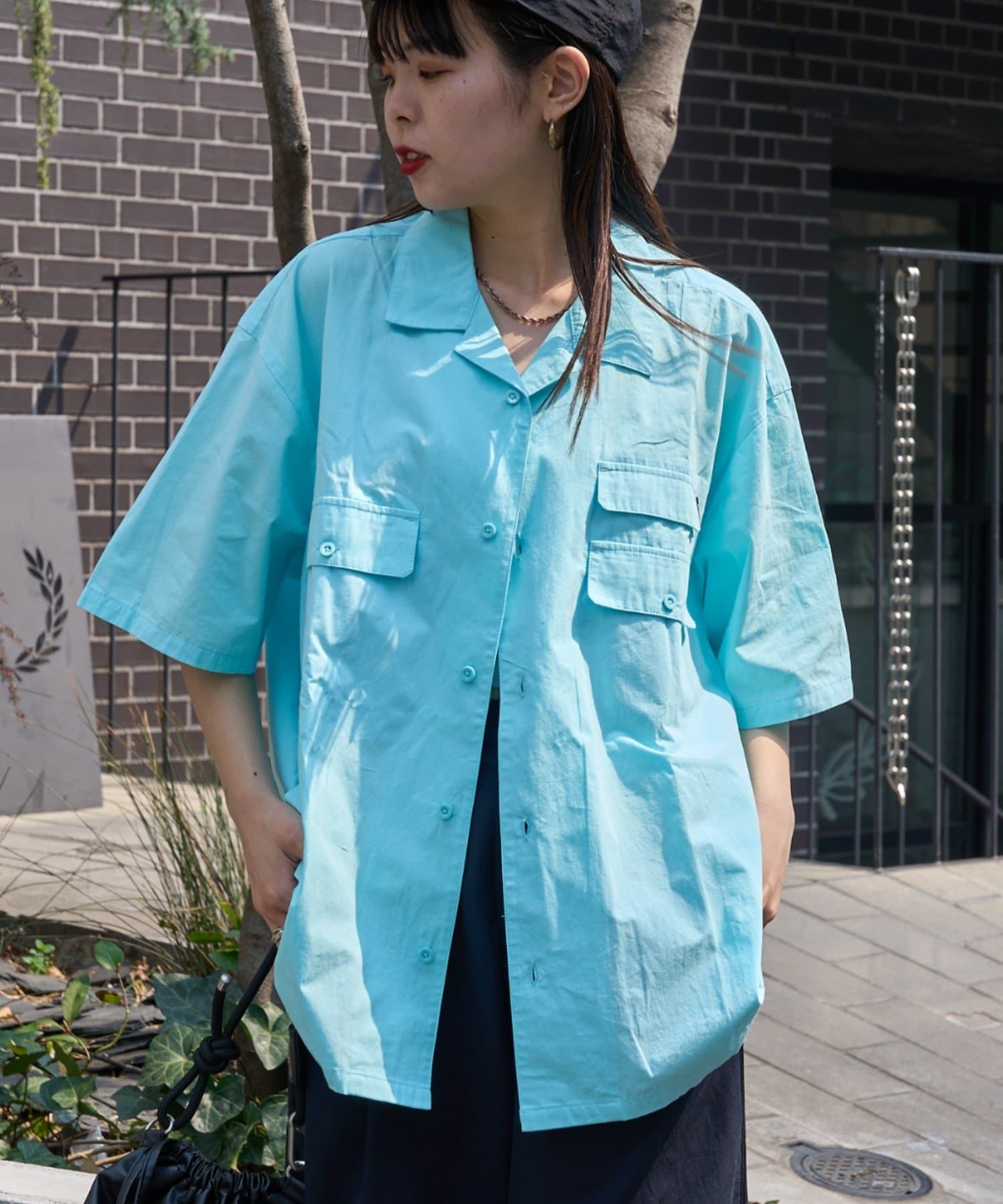 衣更真緒 shuffle casual 79個 ストライプミニワンピースシャツ | w closet(ダブルクローゼット