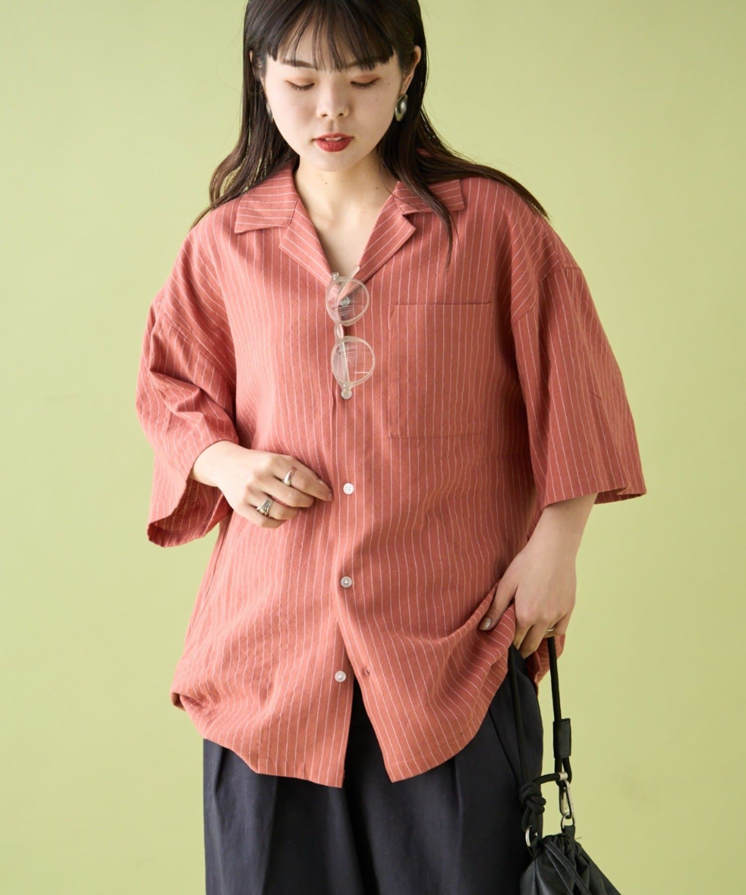 OUTLET(アウトレット) 【CIAOPANIC TYPY】オープンカラーストライプシャツ