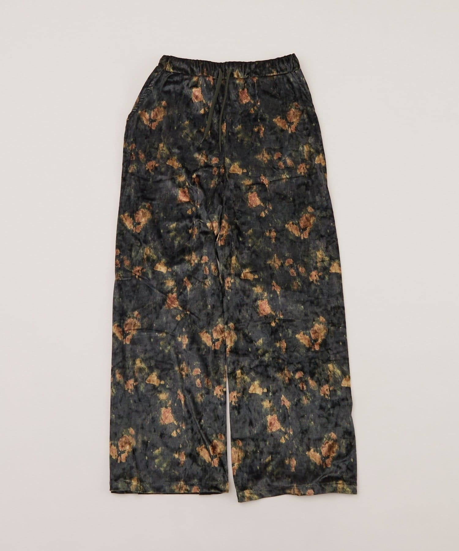 OUTLET(アウトレット) 【WHO'S WHO gallery】花柄ベロアイージーパンツ